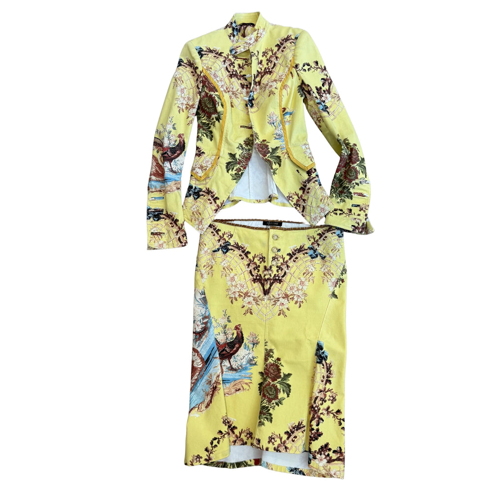 Roberto Cavalli SS2003 Jacket Skirt Set