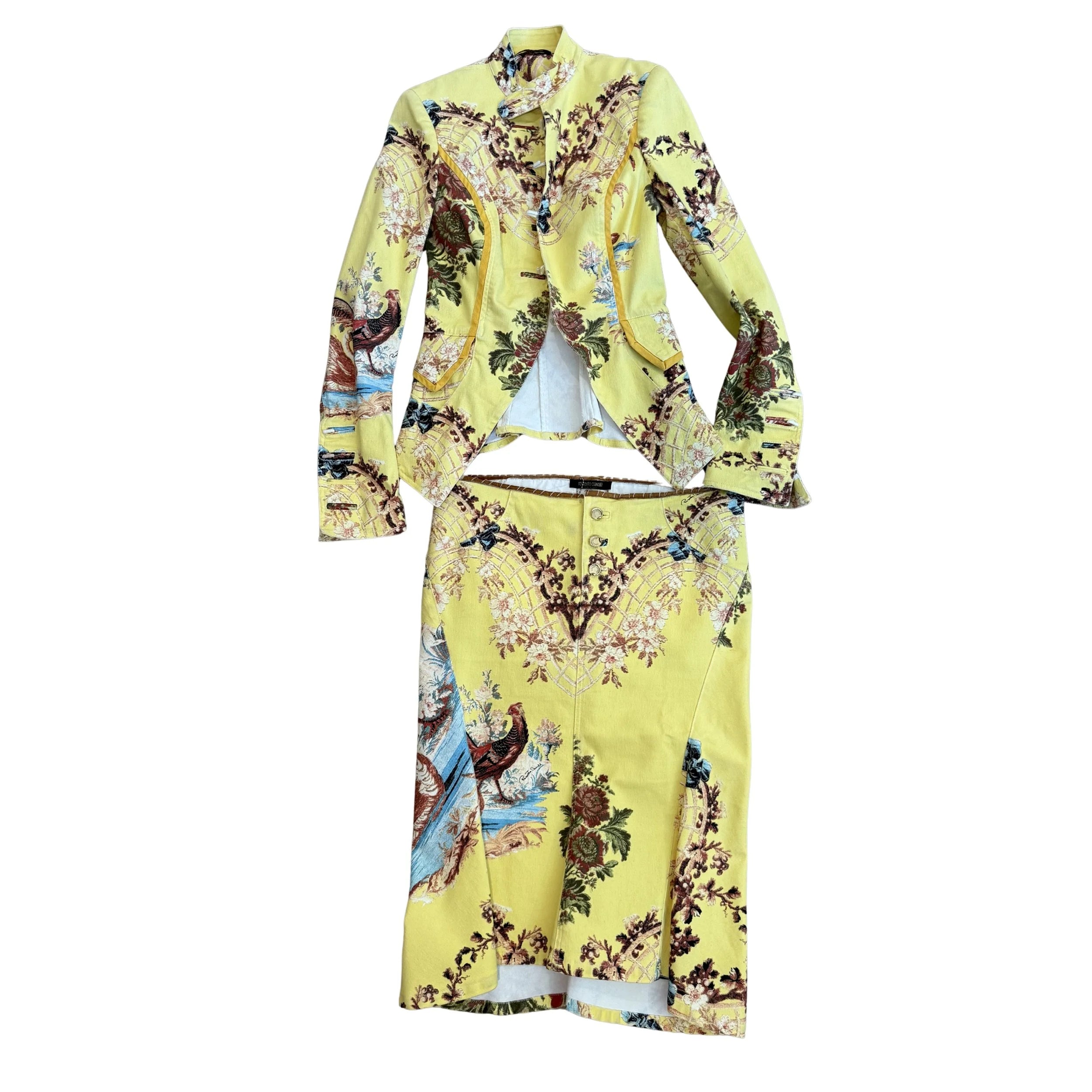 Roberto Cavalli SS2003 Jacket Skirt Set