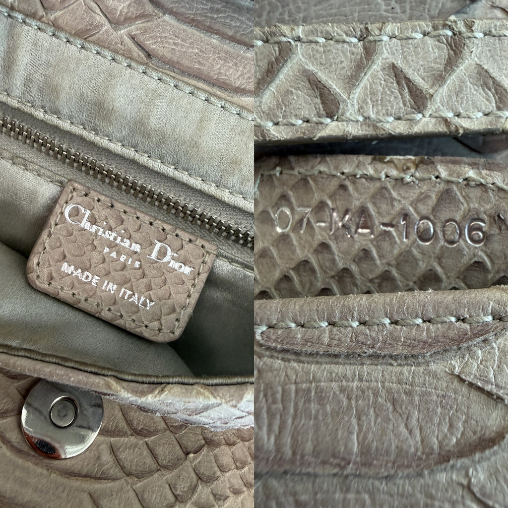 Dior Saddle Python Clutch