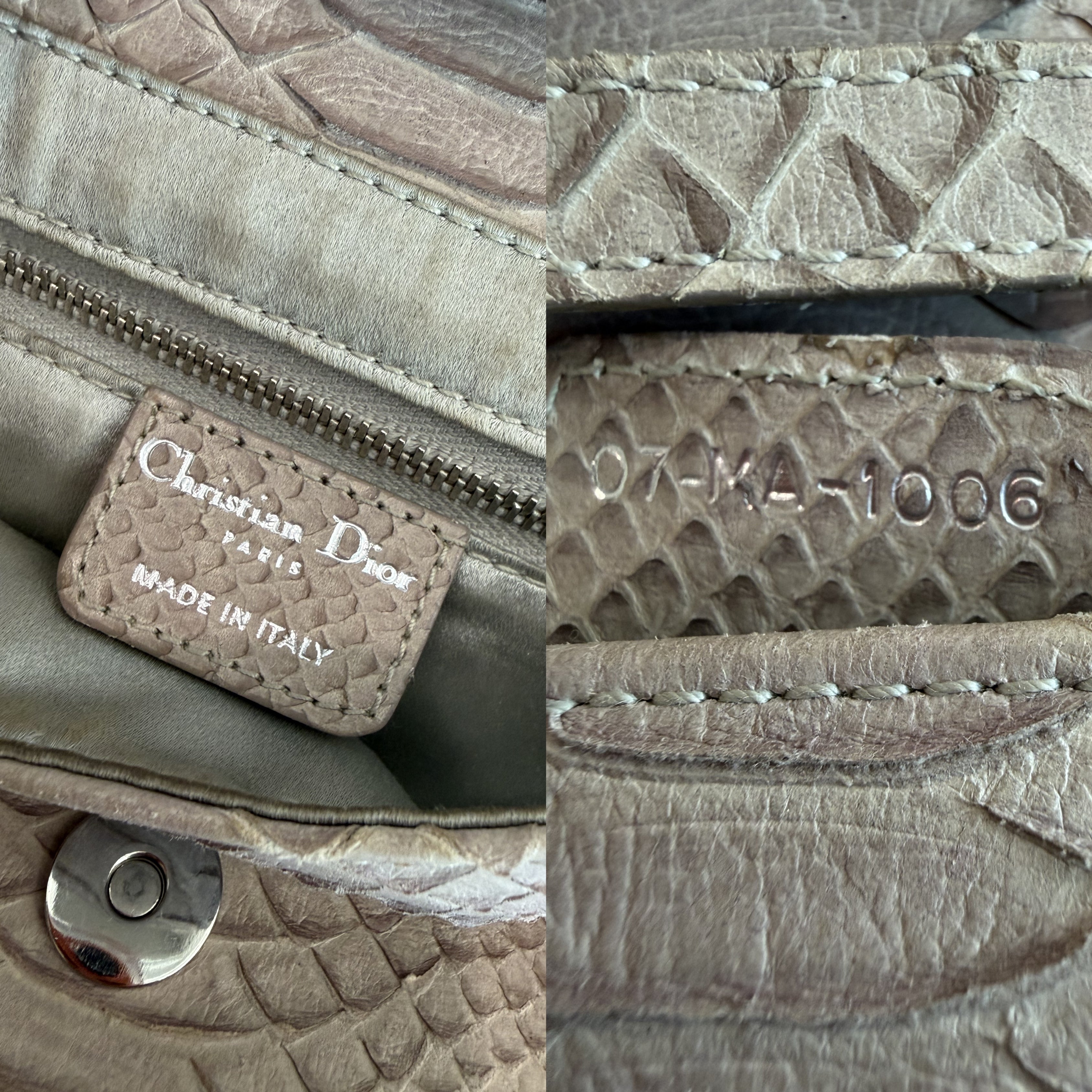 Dior Saddle Python Clutch