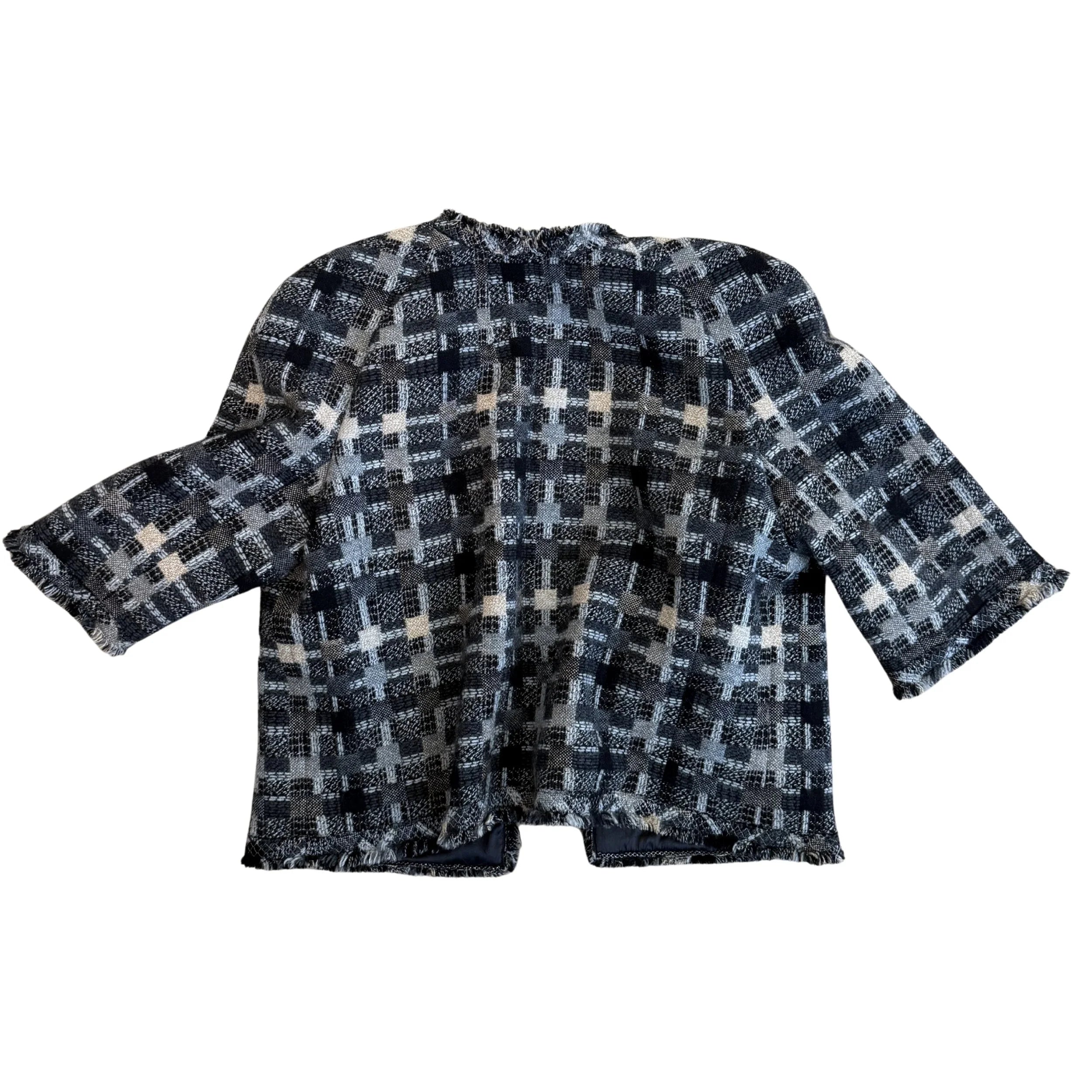 Chanel 3/4 Length Sleeve Tweed Jacket