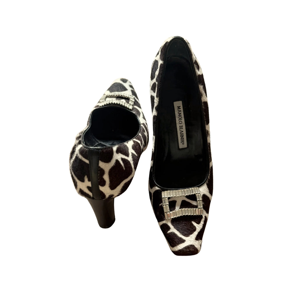 Calf Hair Manolo Blahnik Heel