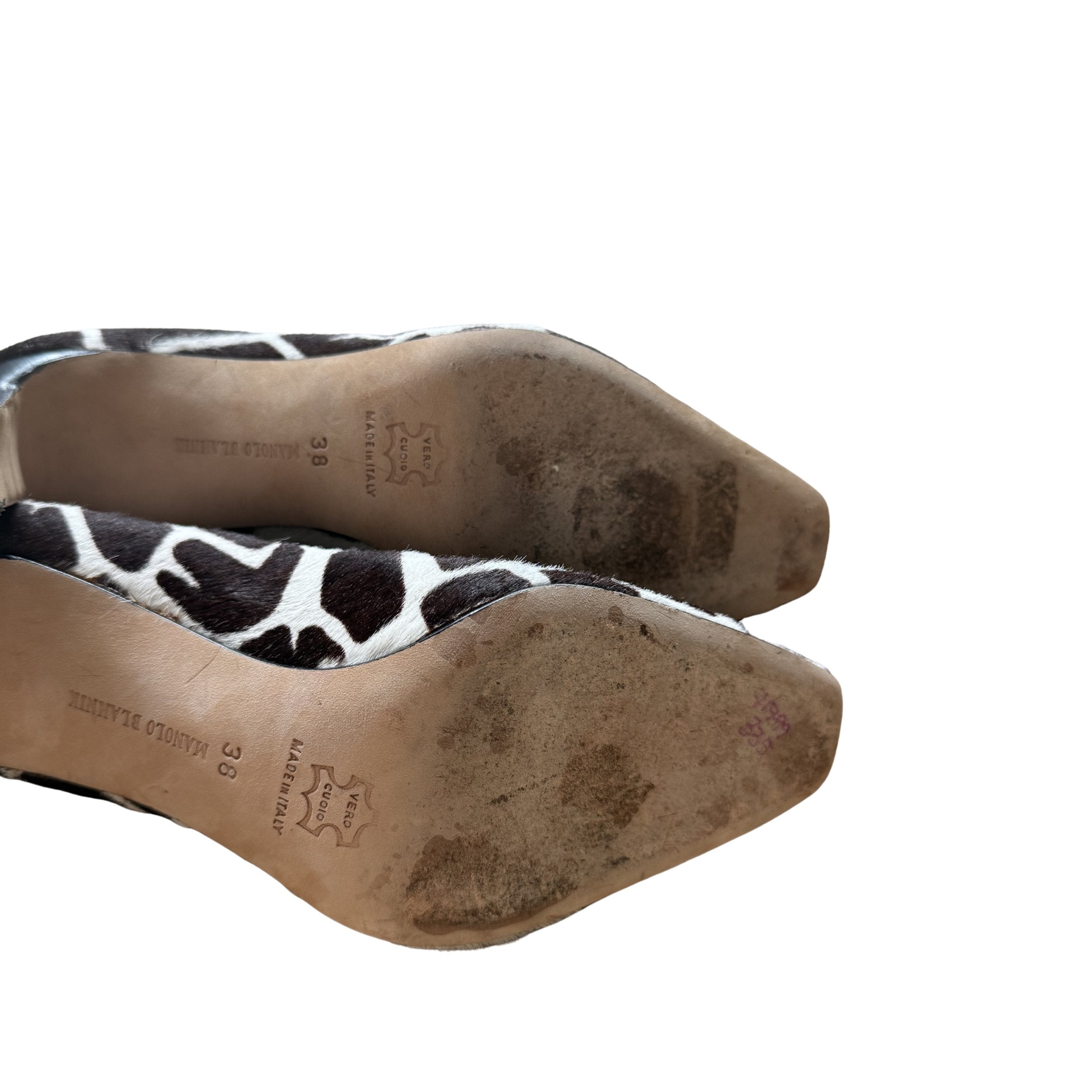 Calf Hair Manolo Blahnik Heel