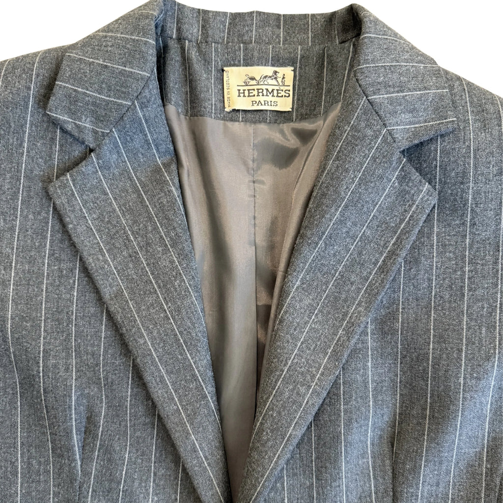 Vintage Hermes Pinstripe Trench