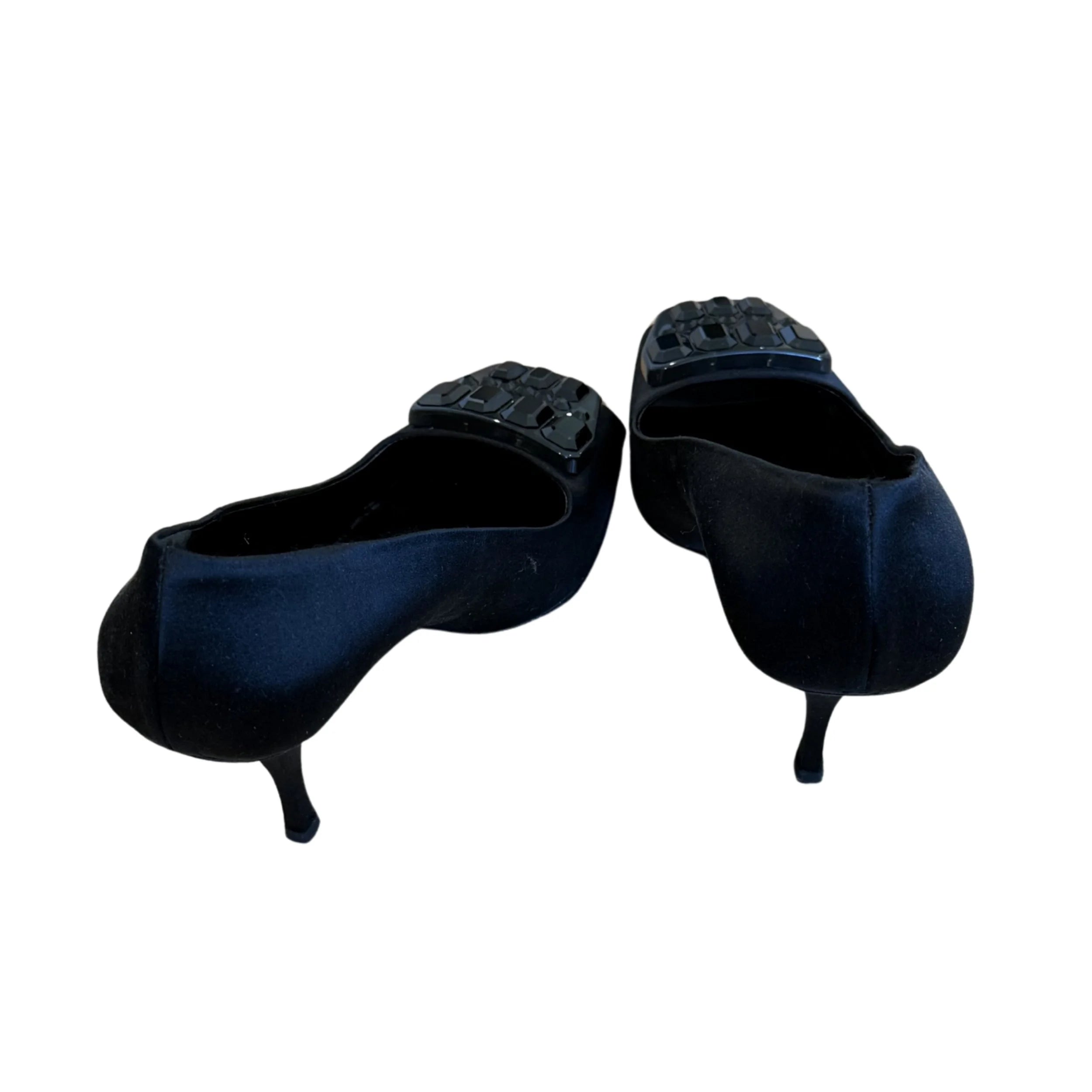 Prada Vintage Satin Peep Toe Pump