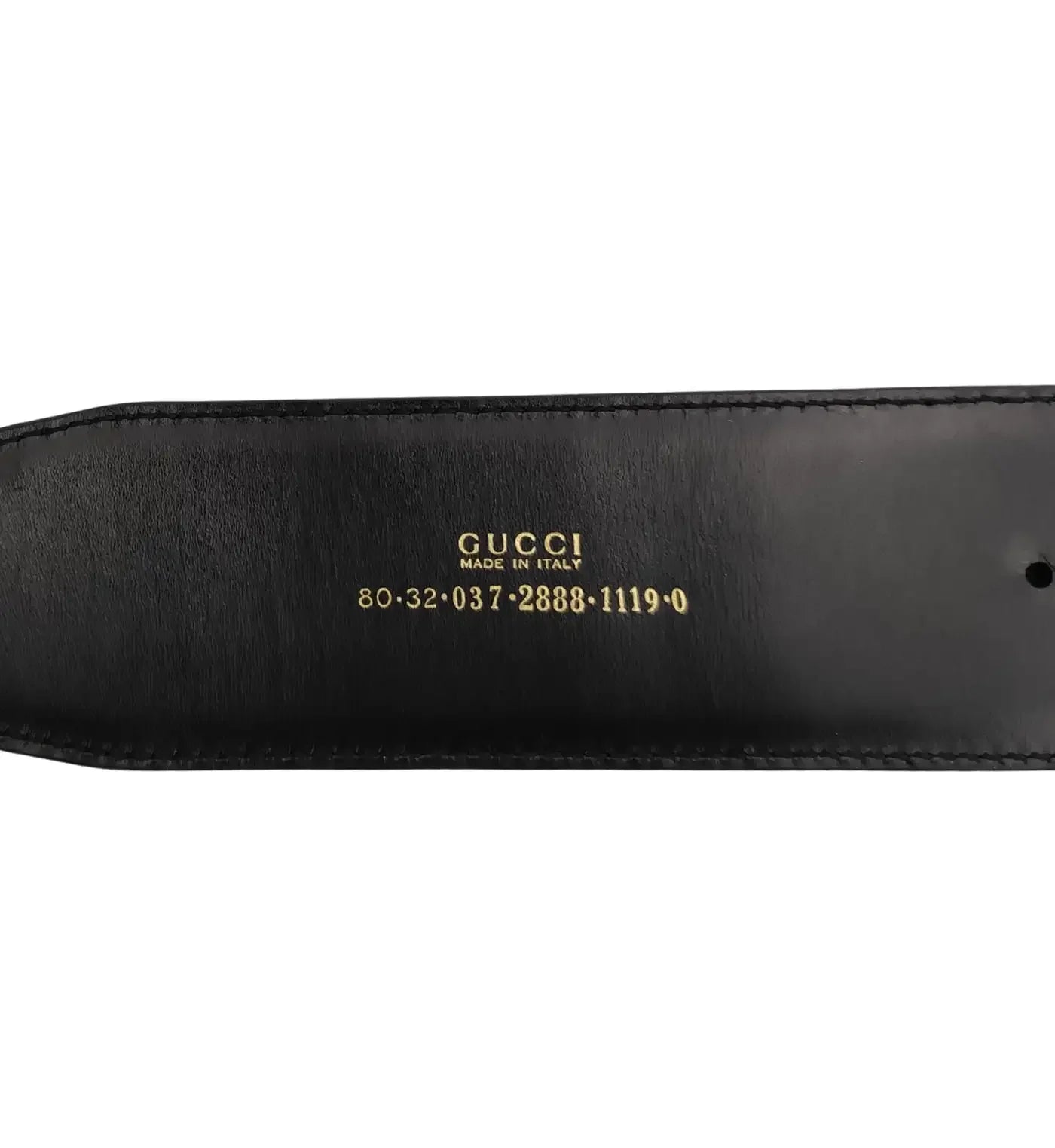Gucci F/W 1996 Black Pony Hair Golden Logo Buckle Belt