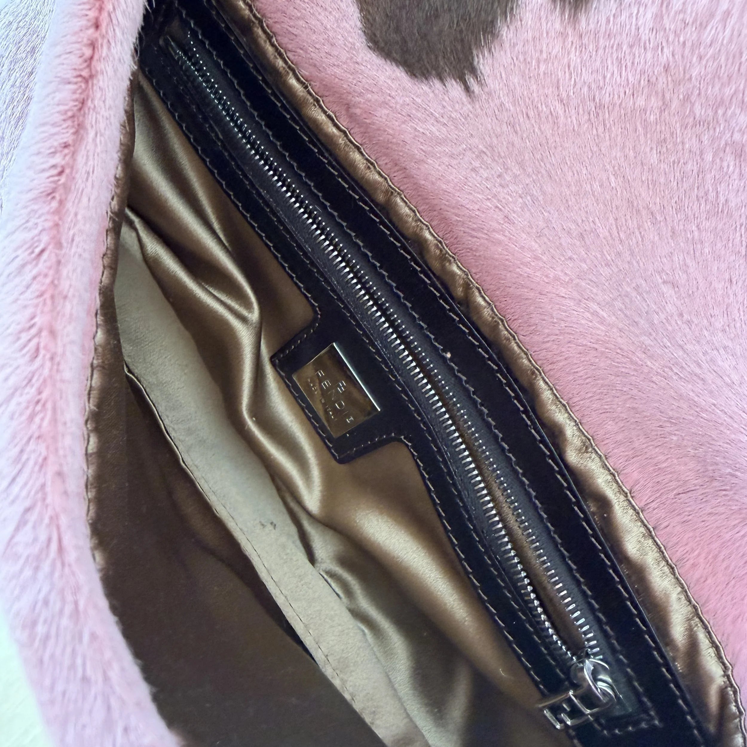 Fendi Pink Cow Print Baguette