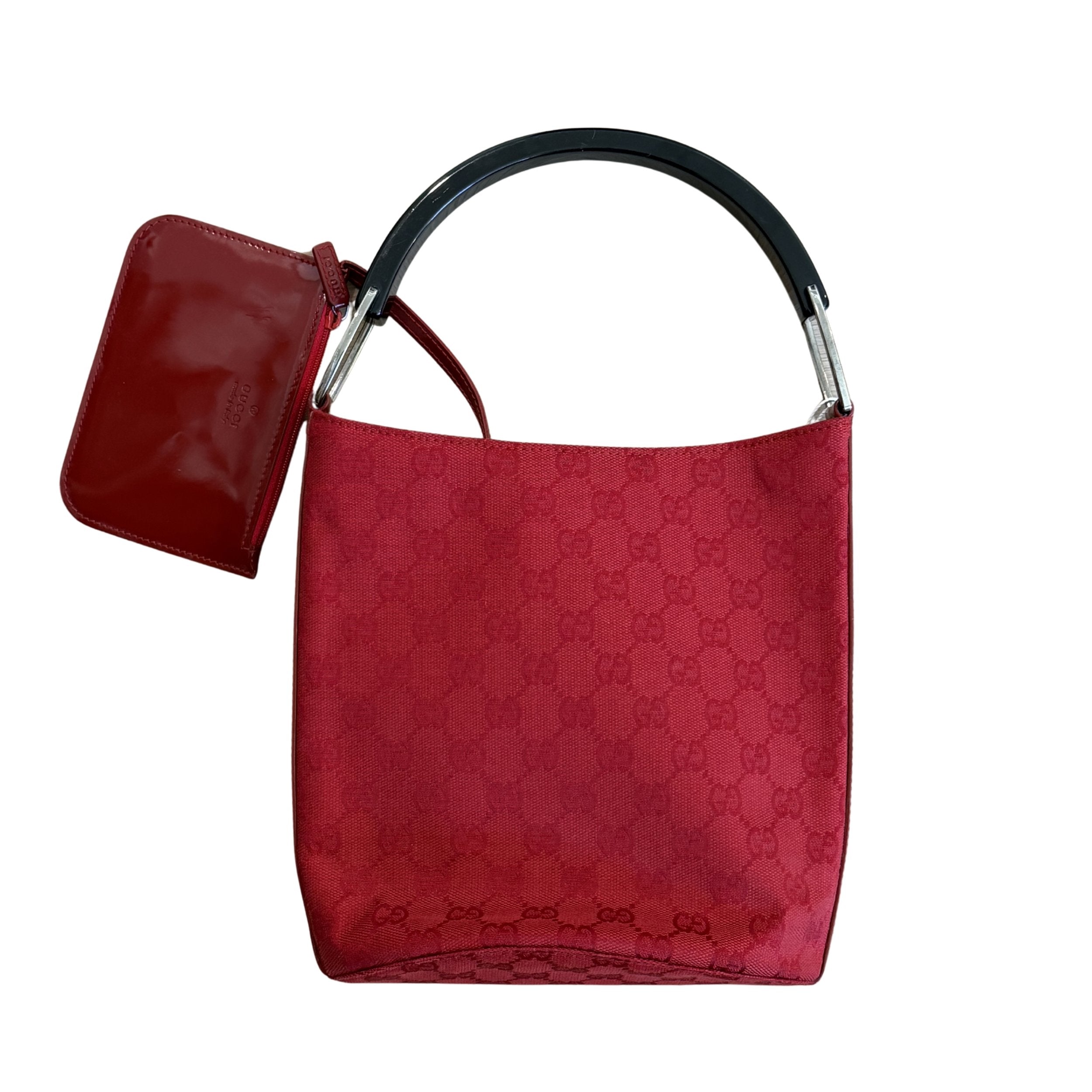 Red Gucci Bucket Bag