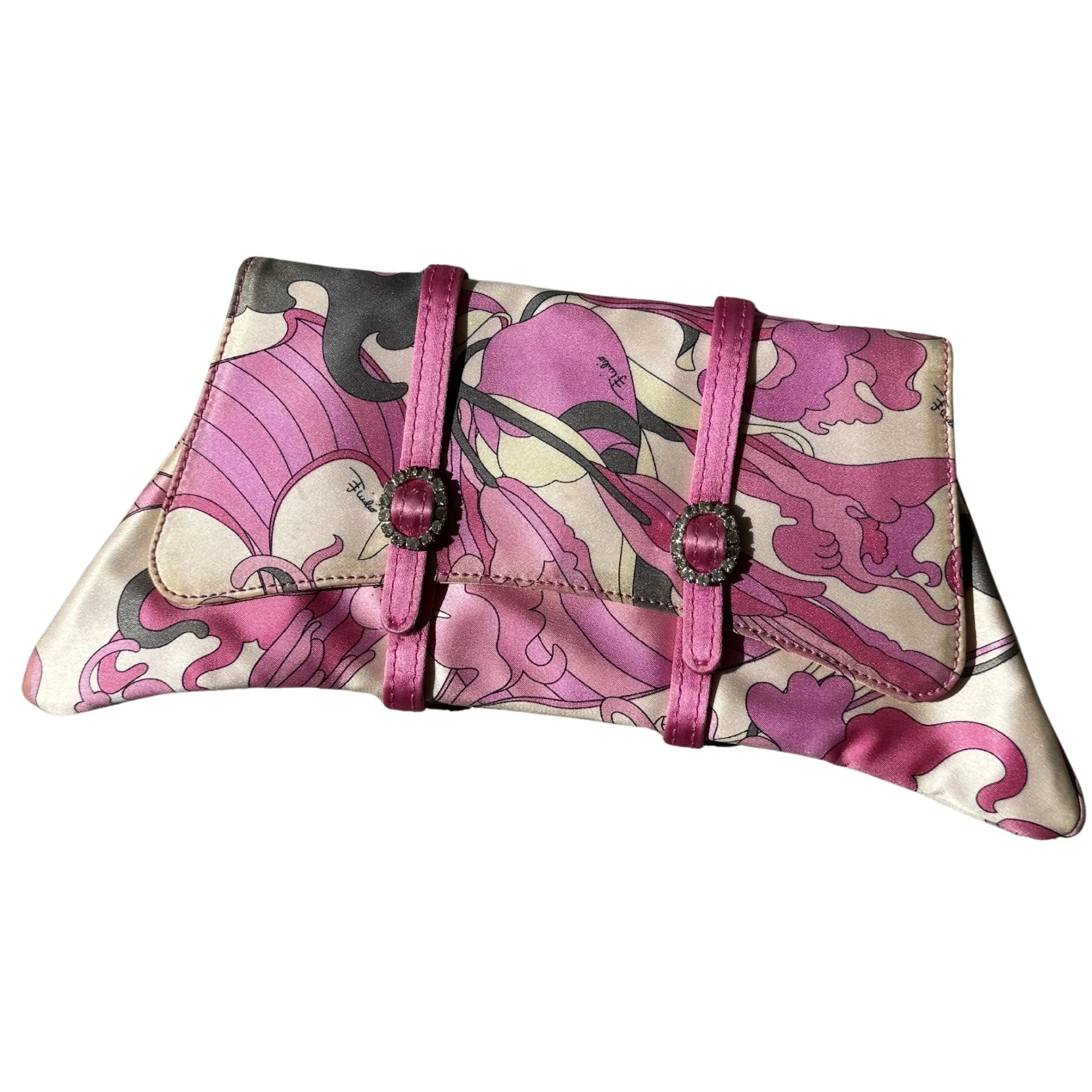 RARE PUCCI Pink Silk Clutch