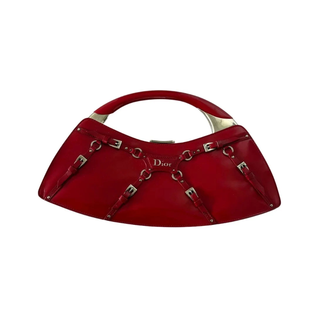 DIOR RED BONDAGE BAG