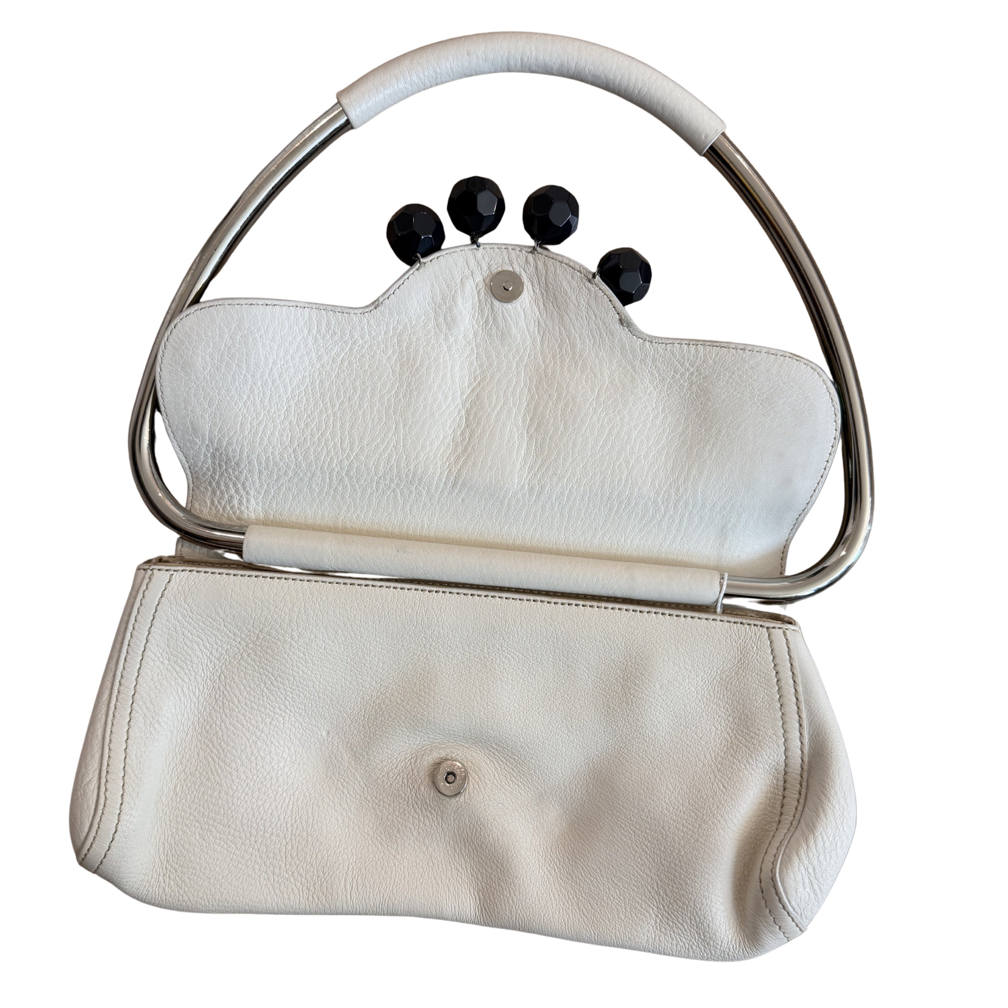 Prada SS2003 Enameled Metal Triangle Swing Bag