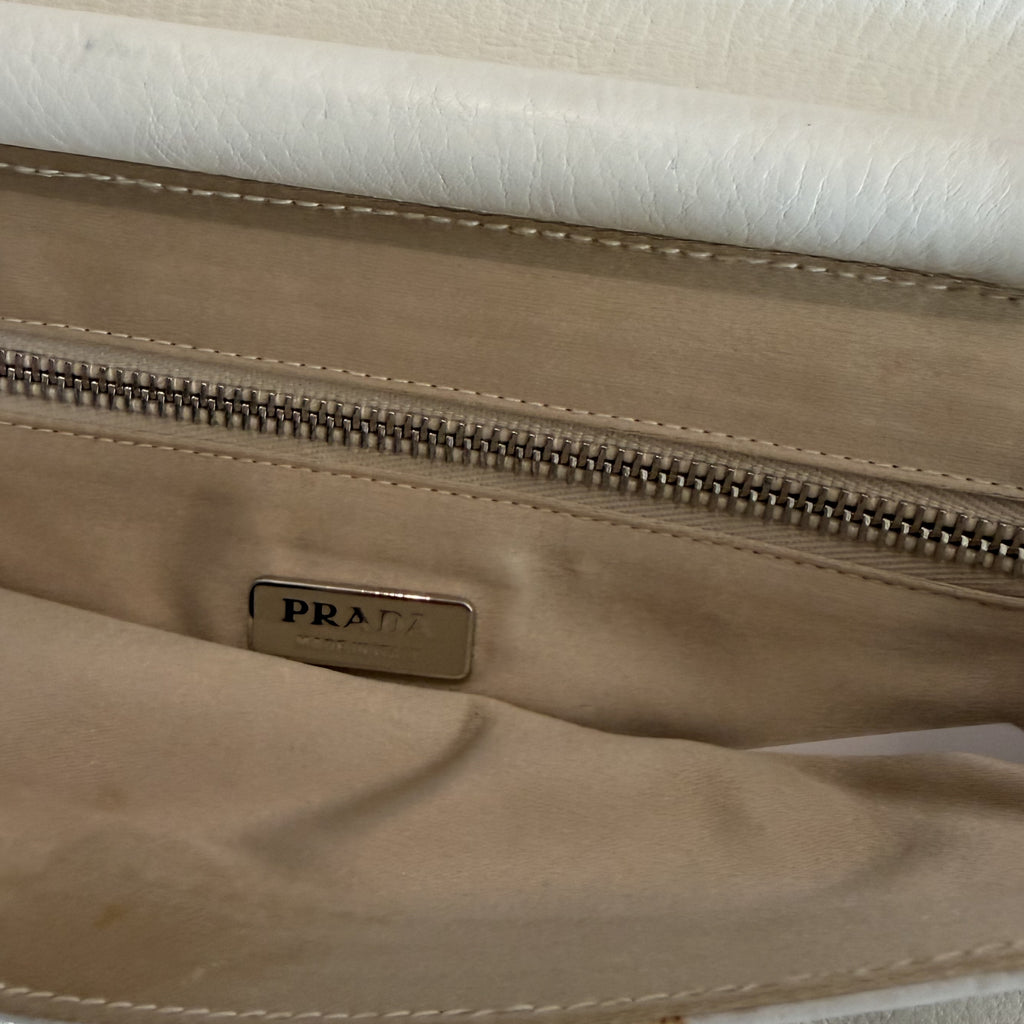 Prada SS2003 Enameled Metal Triangle Swing Bag