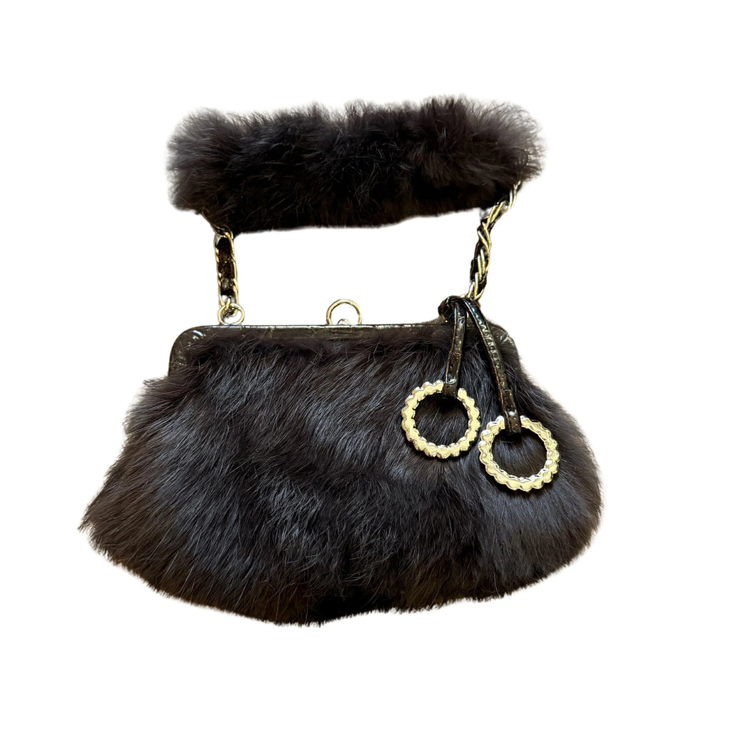 Bebe Mini Fur Bag