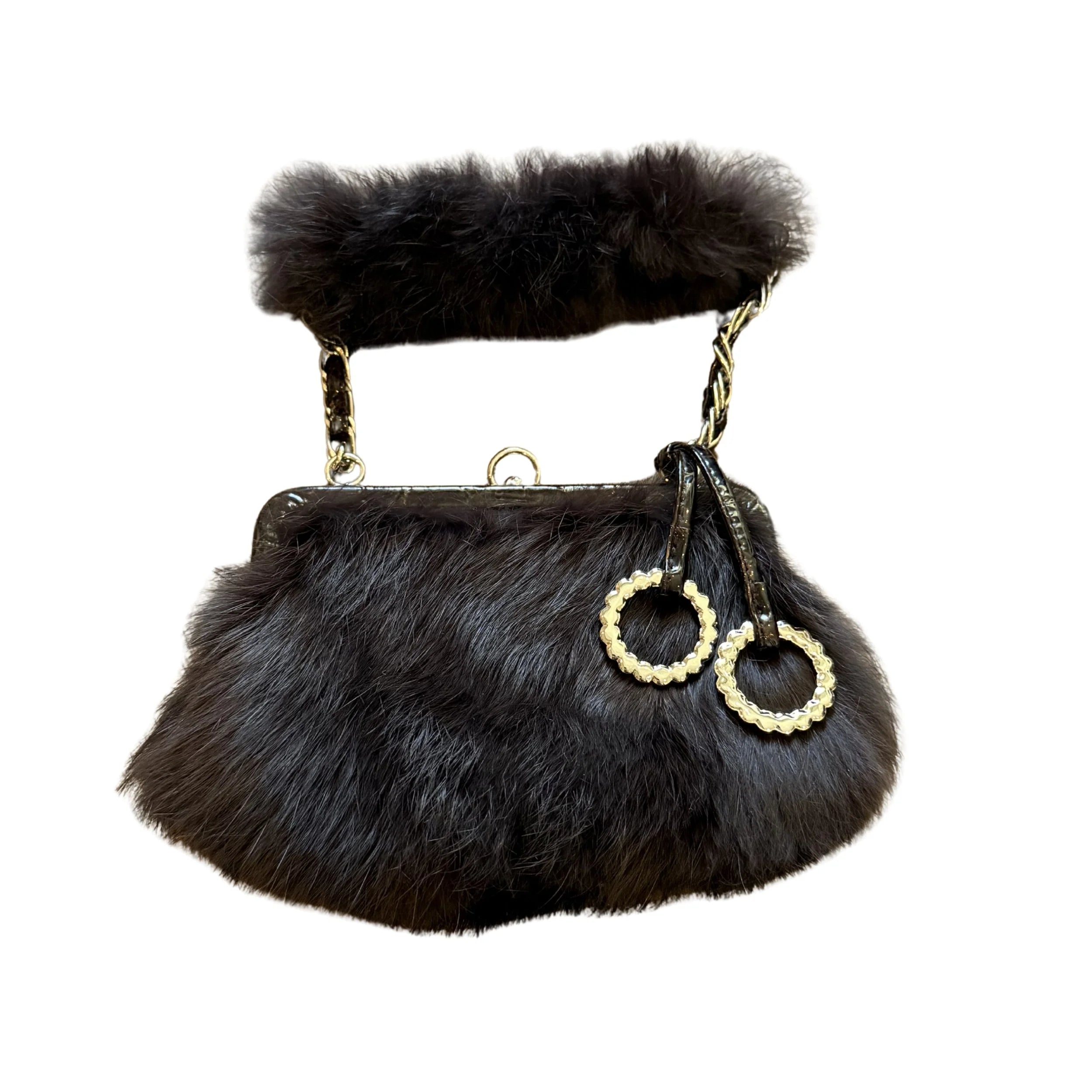 Bebe Mini Fur Bag