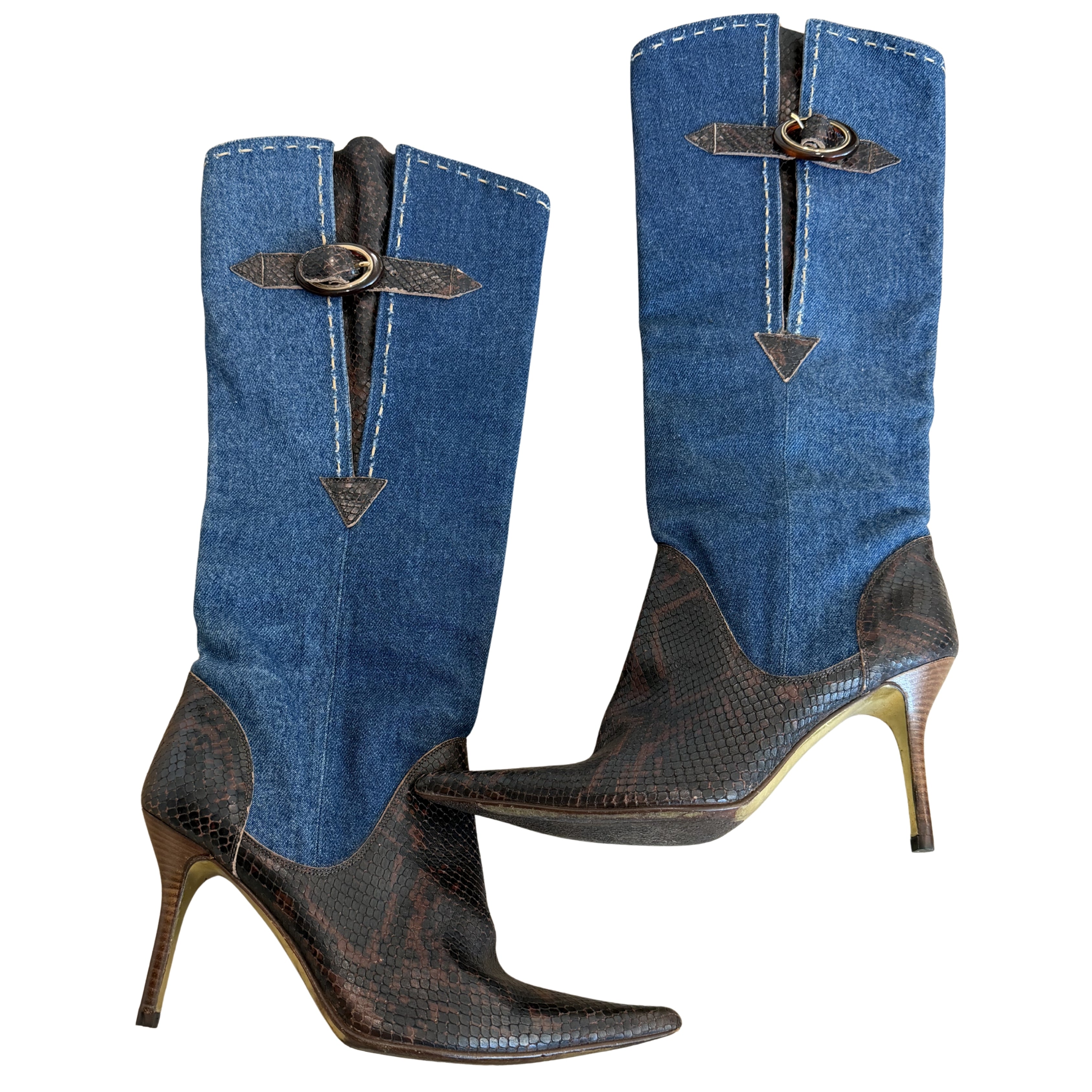 Dolce and Gabbana Denim Boots