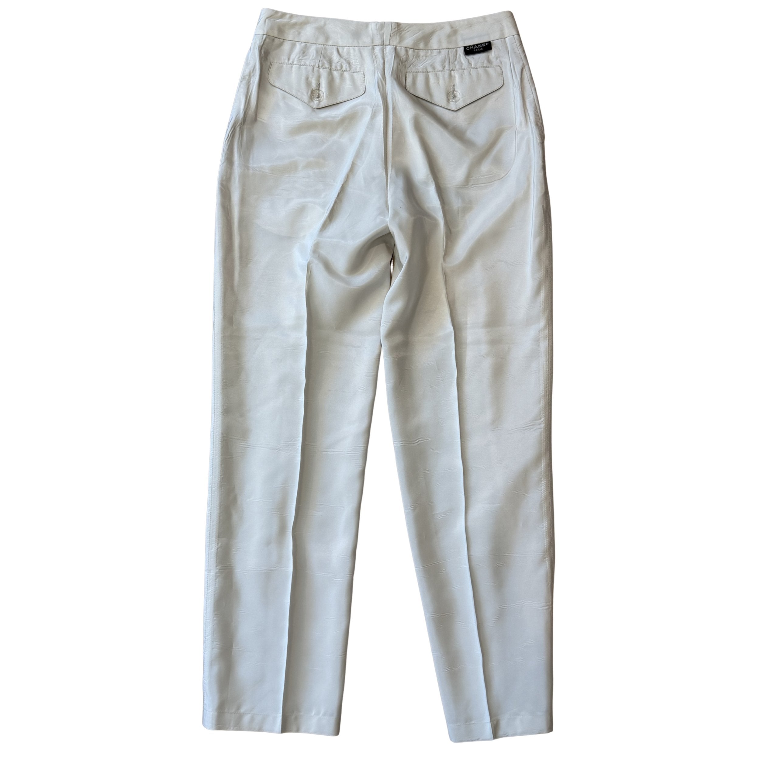 Chanel Acetate Grey Pants