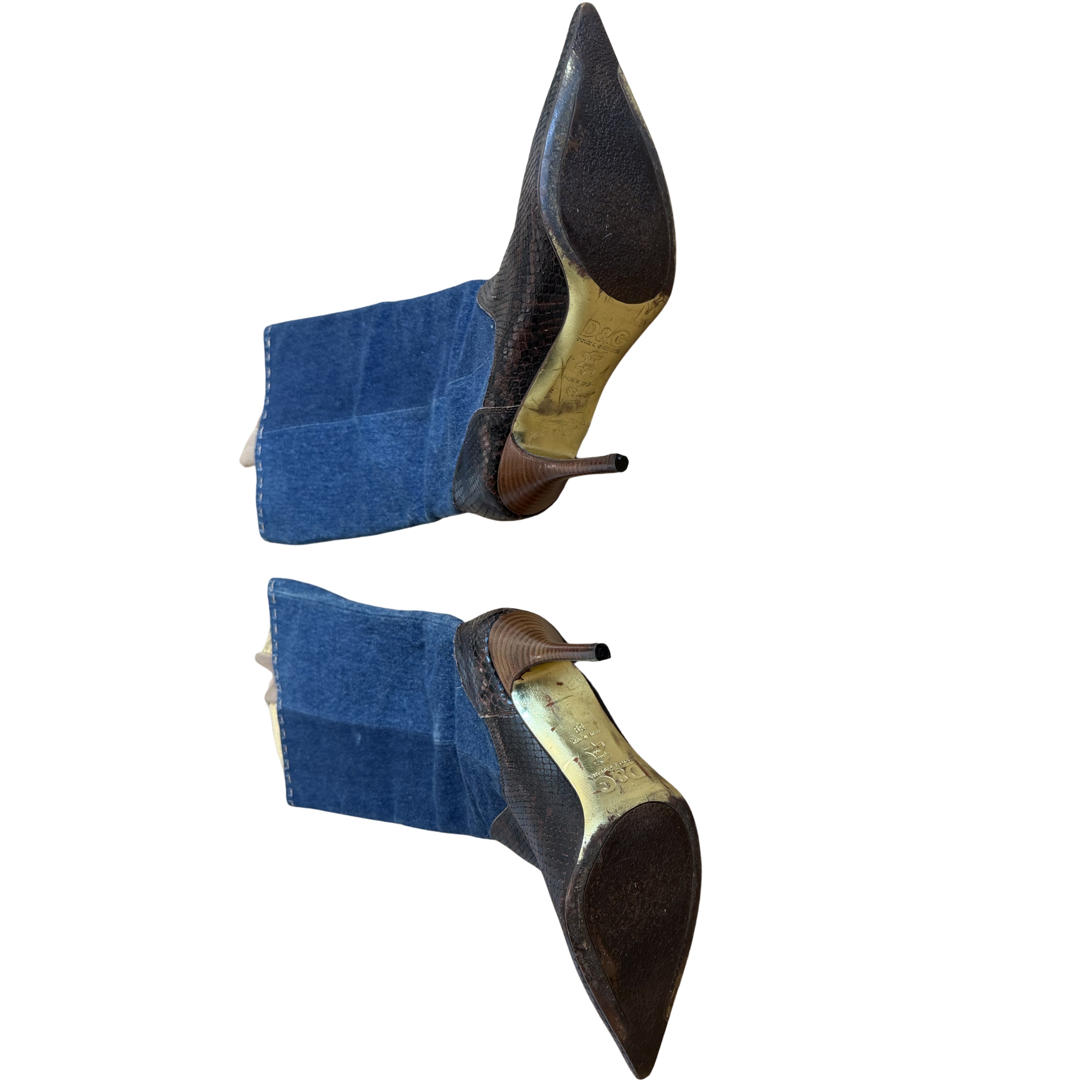 Dolce and Gabbana Denim Boots