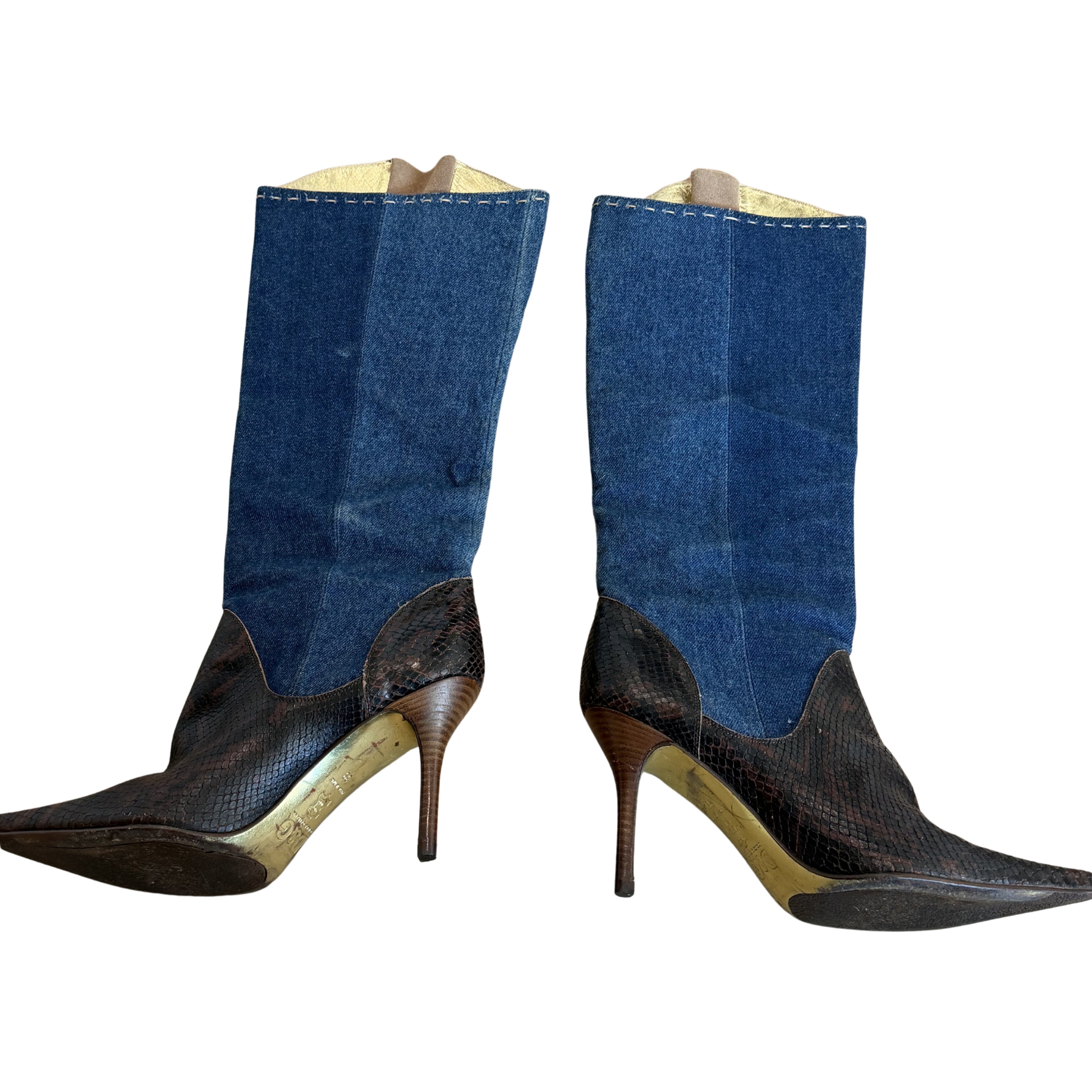Dolce and Gabbana Denim Boots