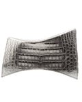 NANCY GONZALEZ SILVER CROC CLUTCH