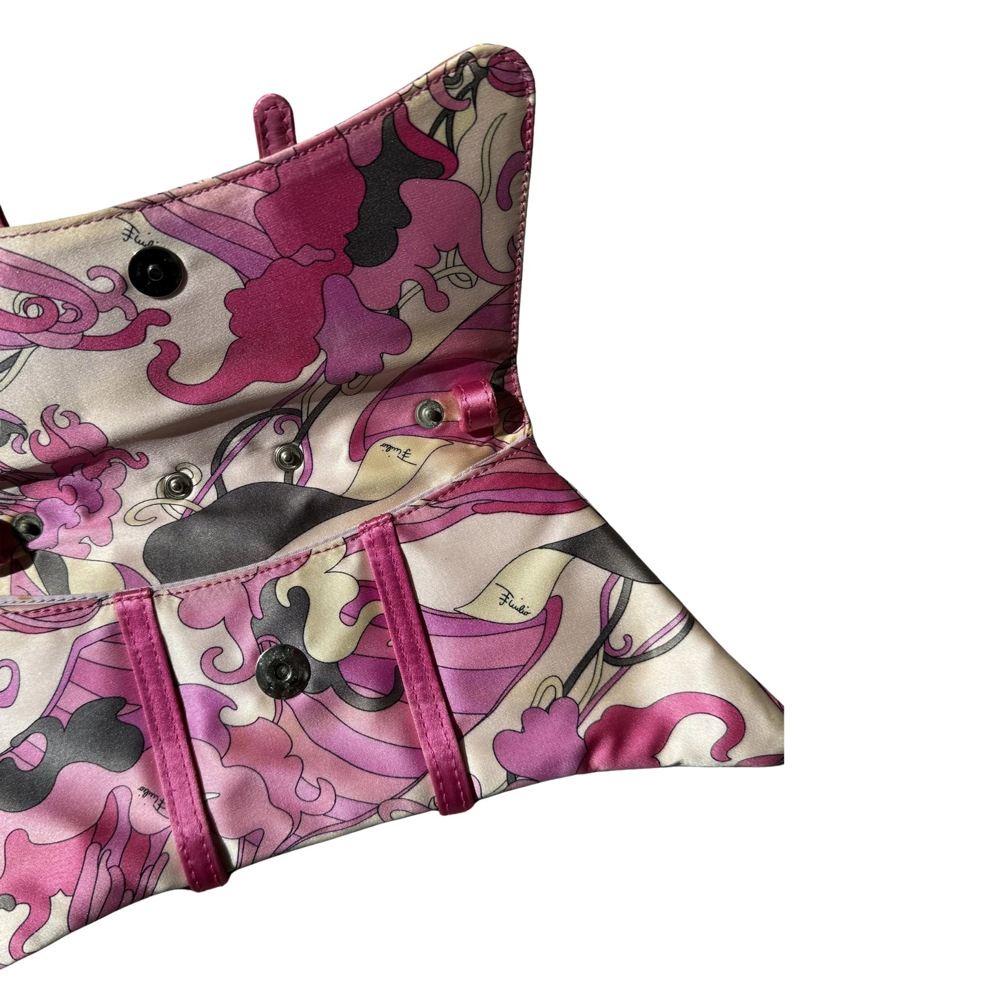 RARE PUCCI Pink Silk Clutch