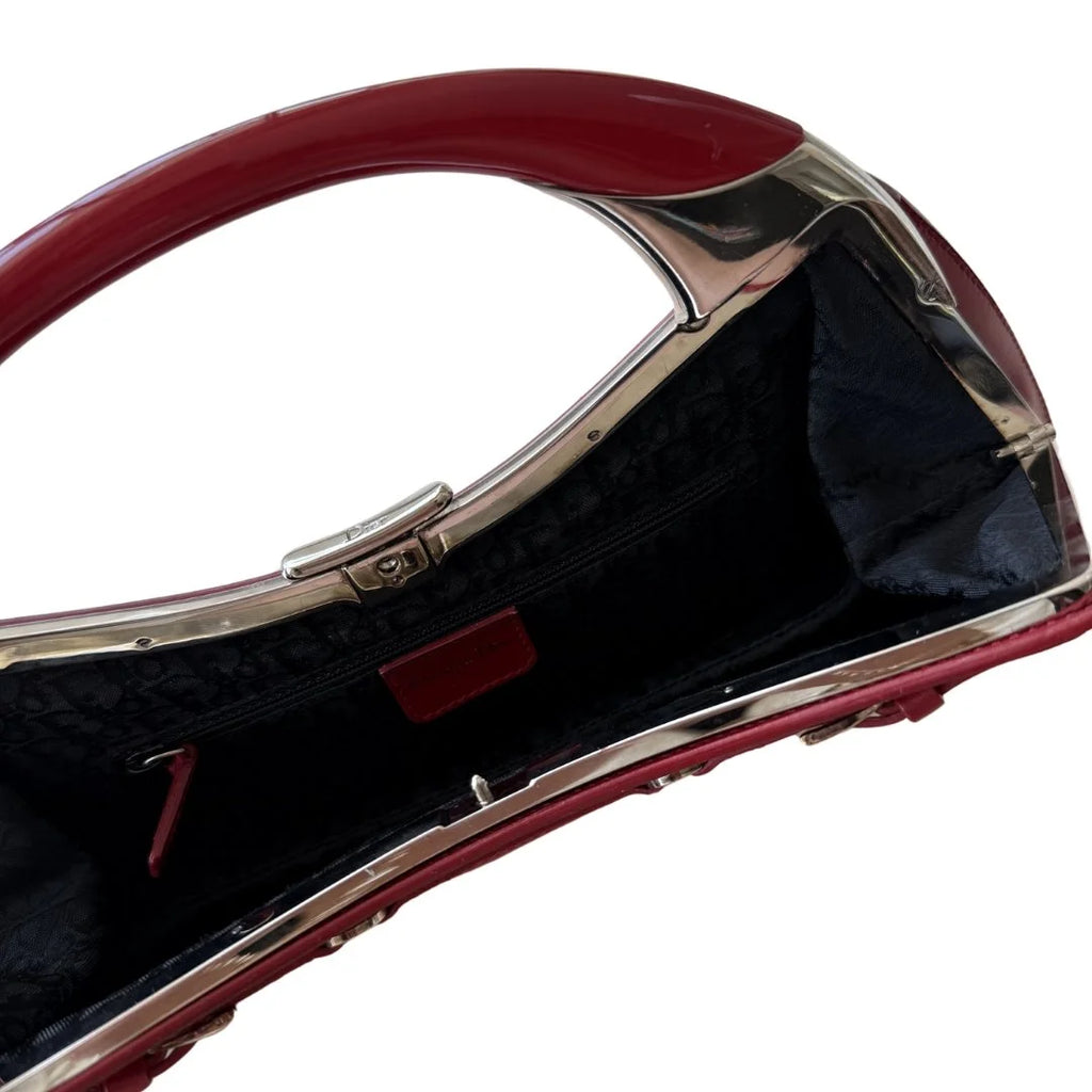 DIOR RED BONDAGE BAG