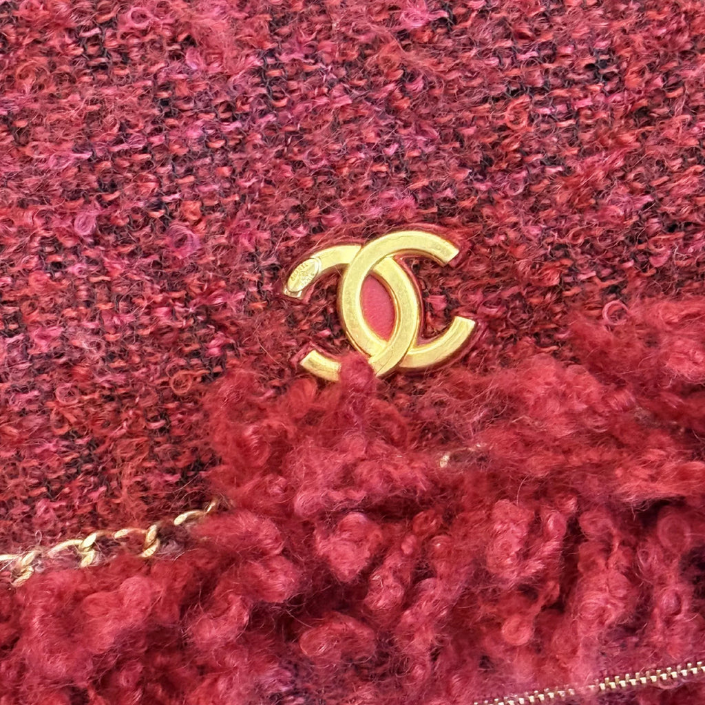 Rare Red Tweed Chanel Clutch