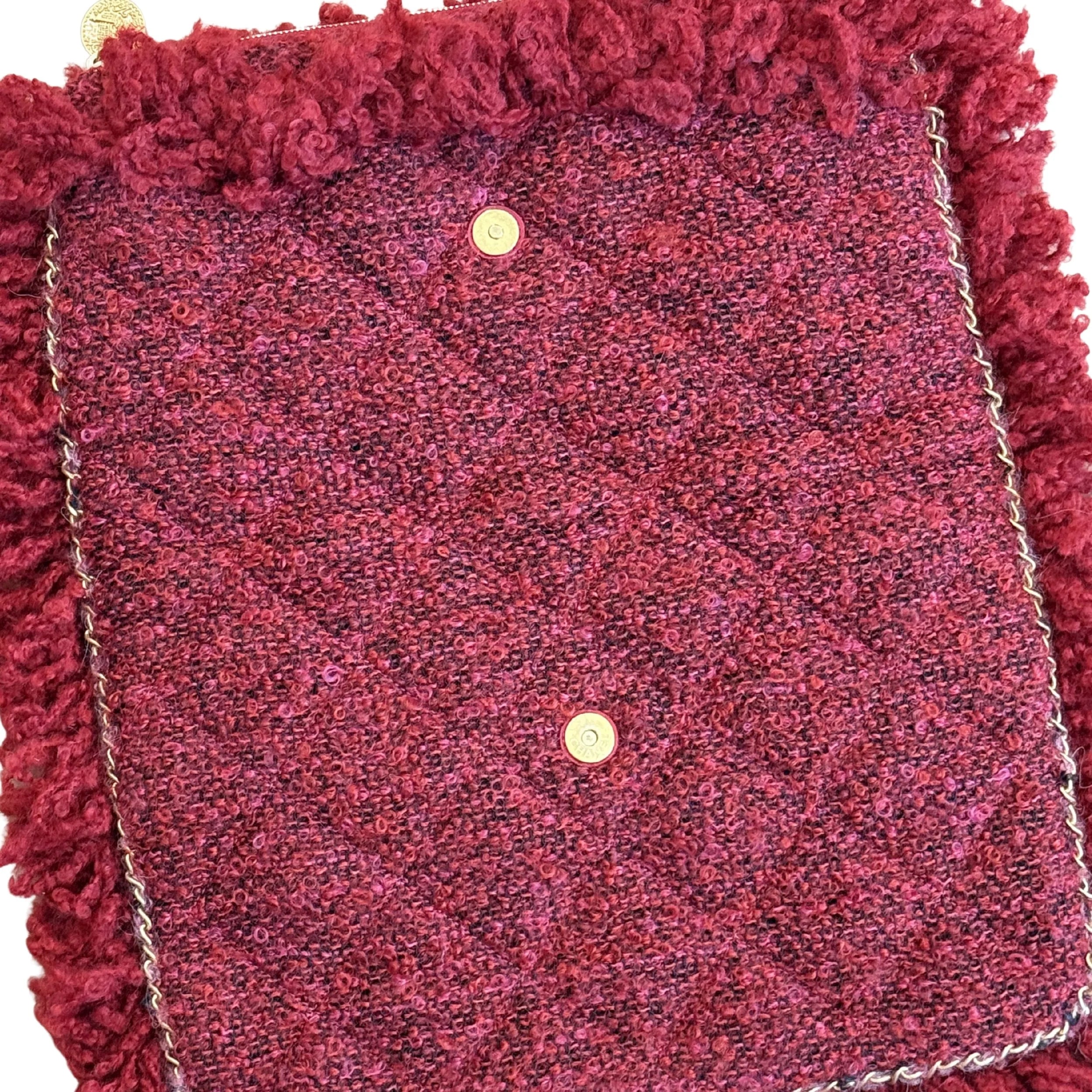 Rare Red Tweed Chanel Clutch