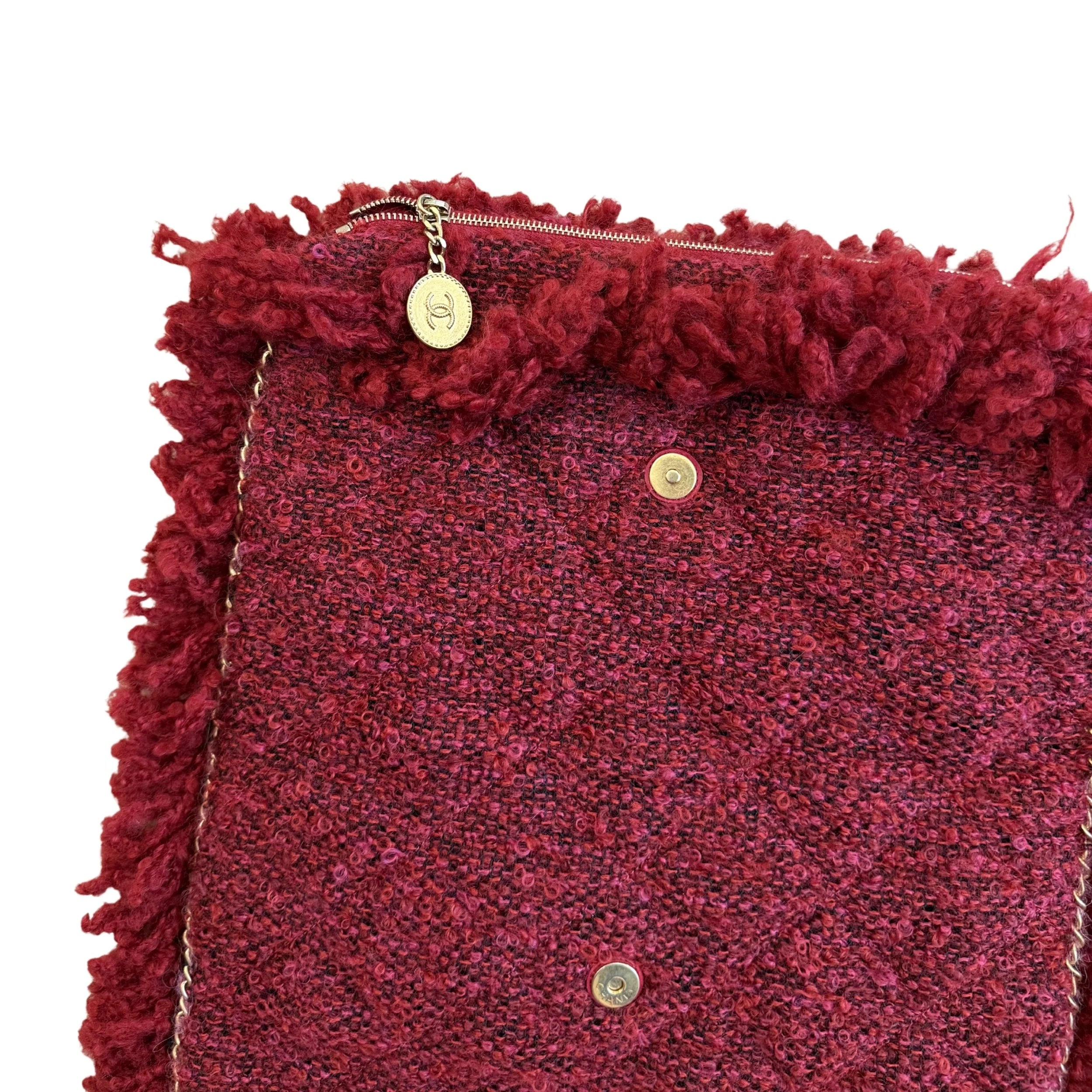 Rare Red Tweed Chanel Clutch