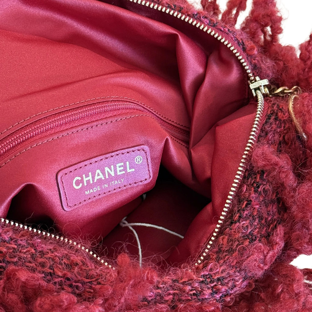 Rare Red Tweed Chanel Clutch