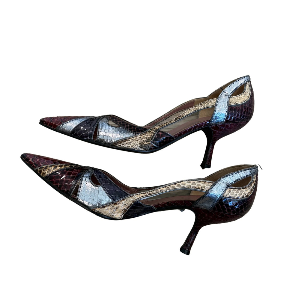 Miu Miu Snakeskin Multi Color Heel