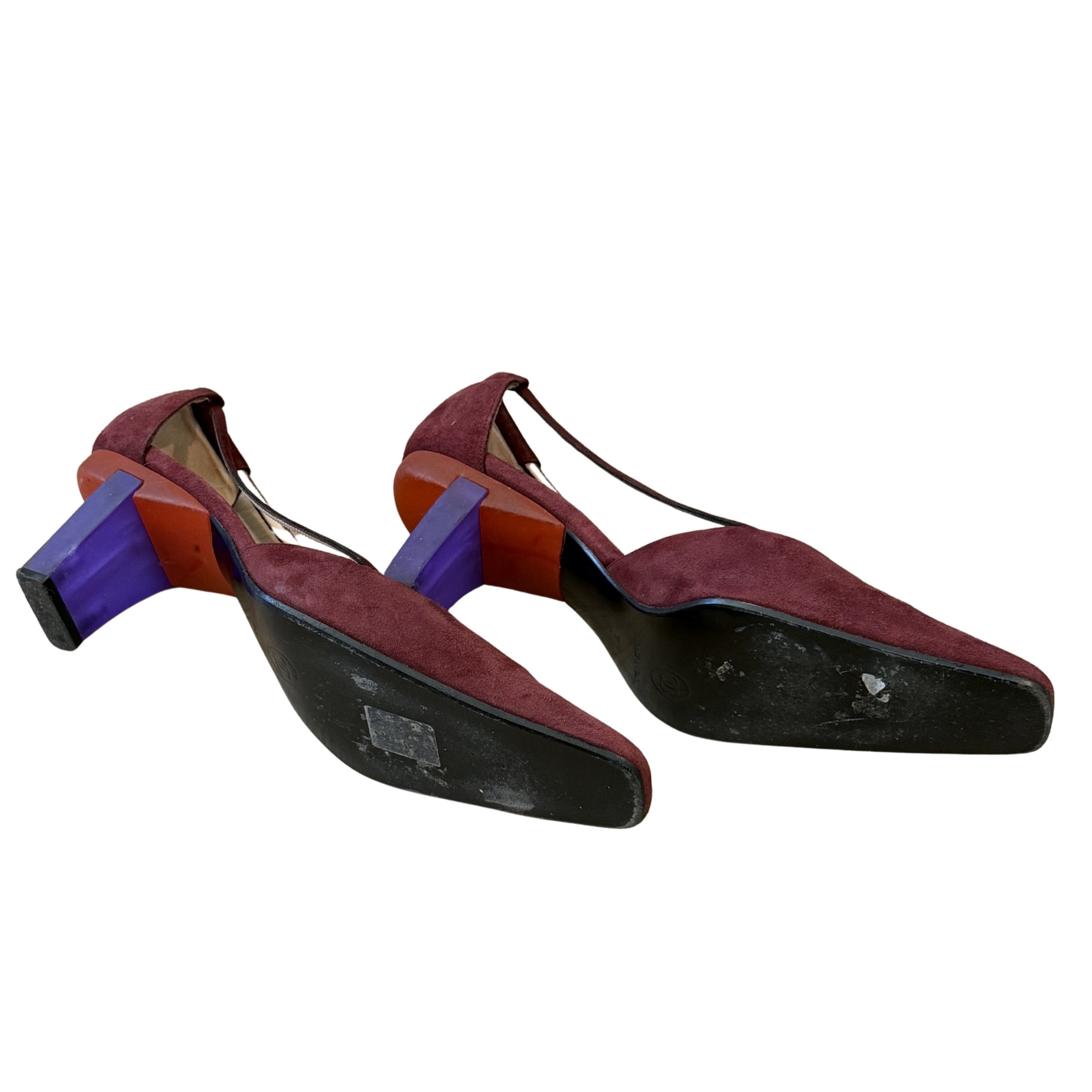 Chanel Burgundy Kitten Heel