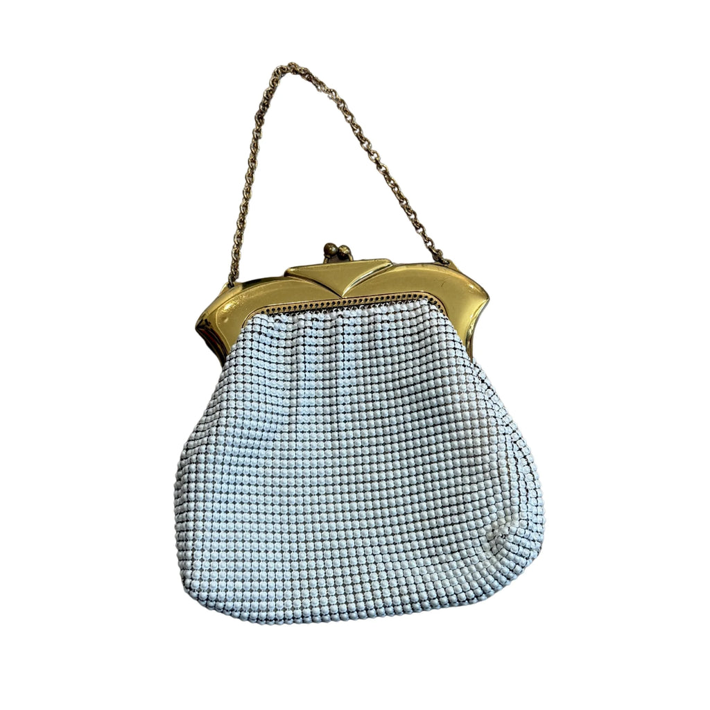 Whiting and Davis White Evening Bag
