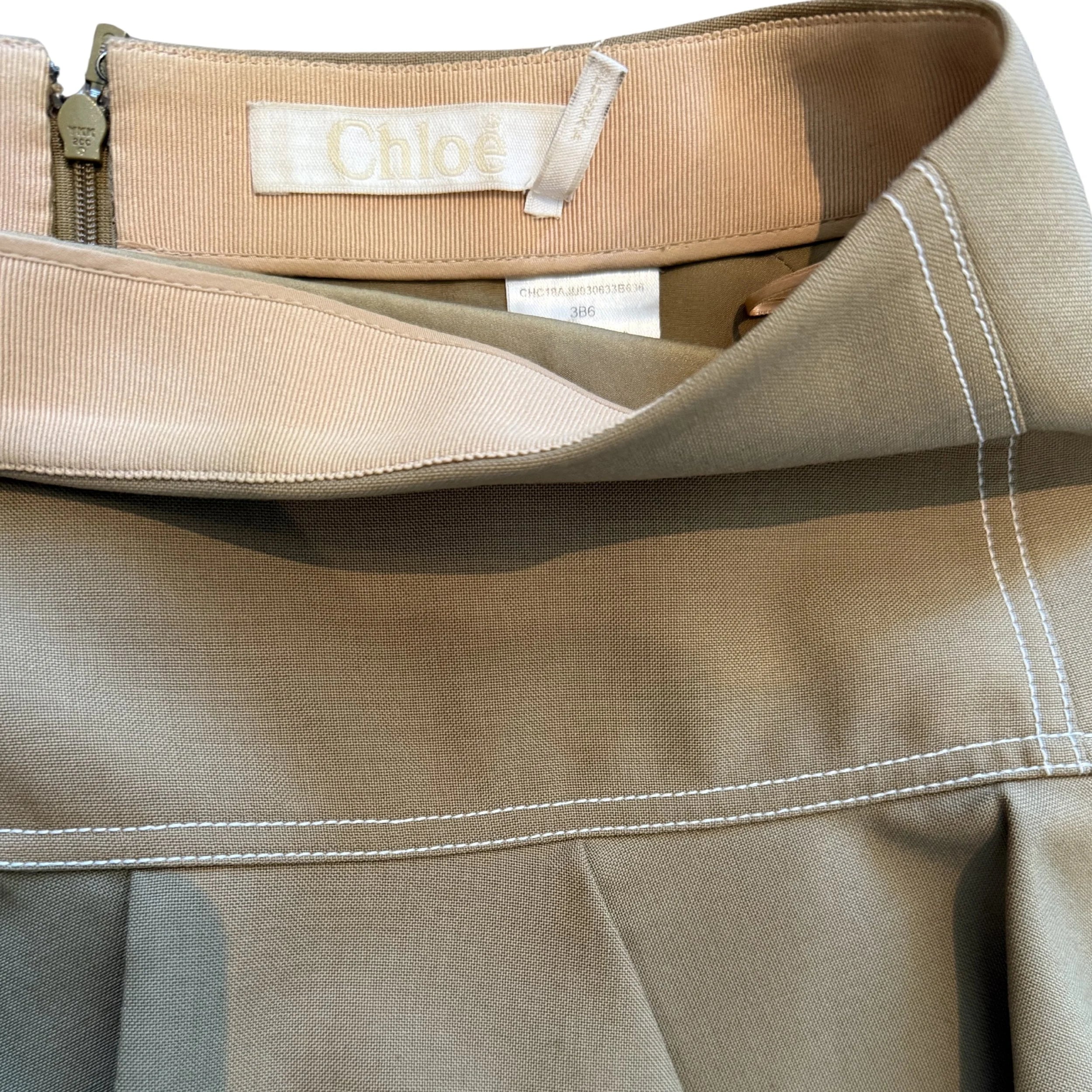 Chloe Khaki Skirt