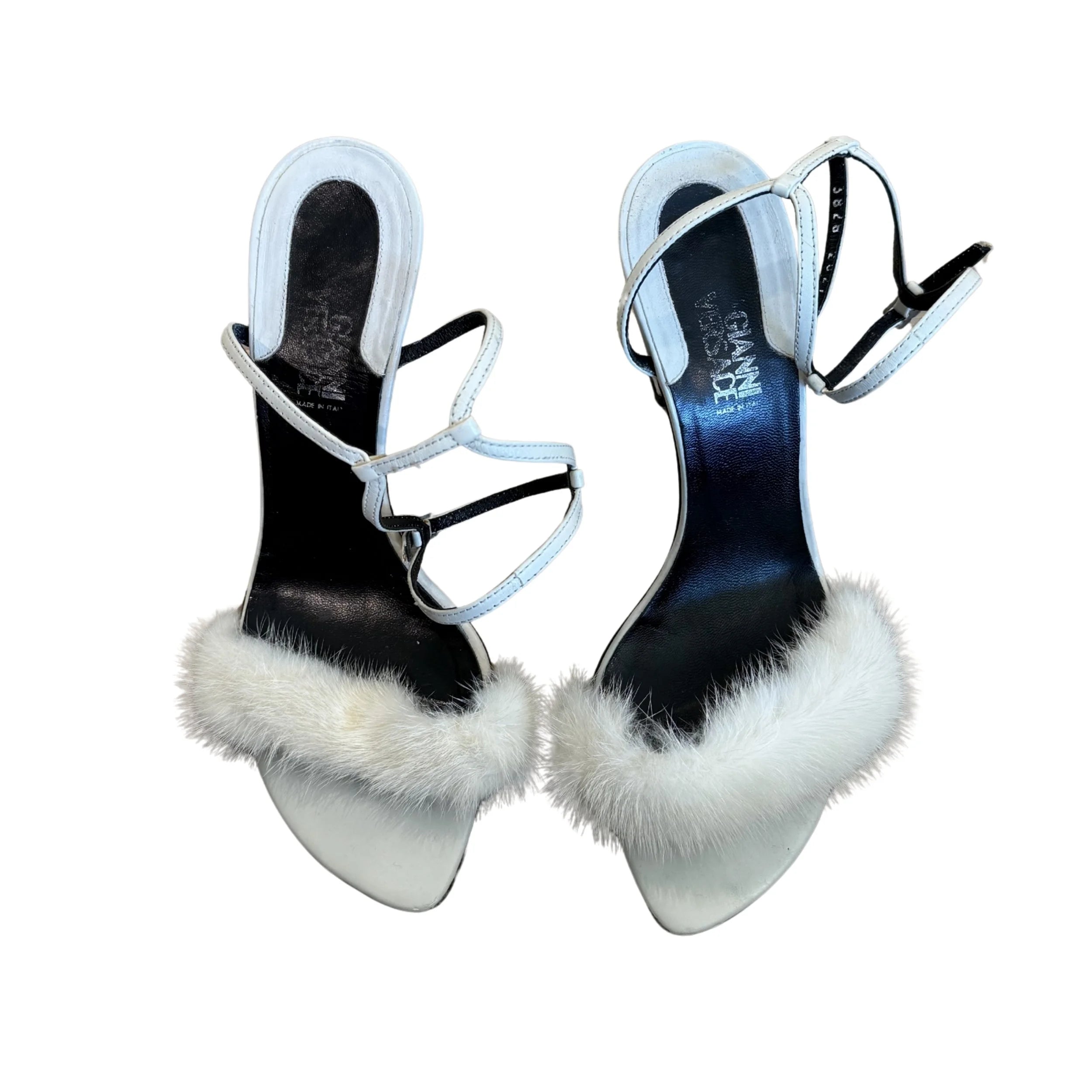 Gianni Versace FW1999 White Fur Heel