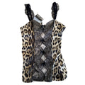 Roberto Cavalli 2000's Cheetah Lace Tank