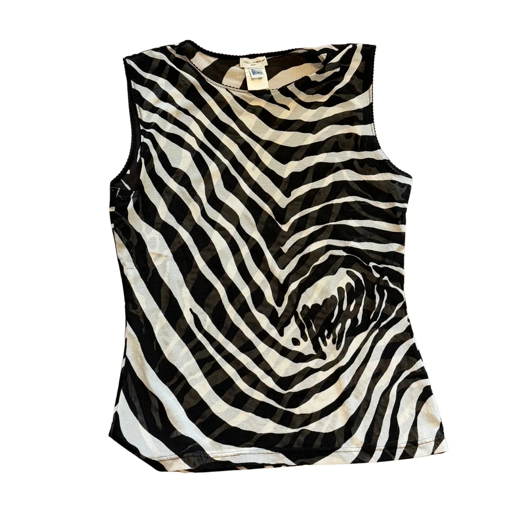 Dolce and Gabbana Intimates Zebra Top