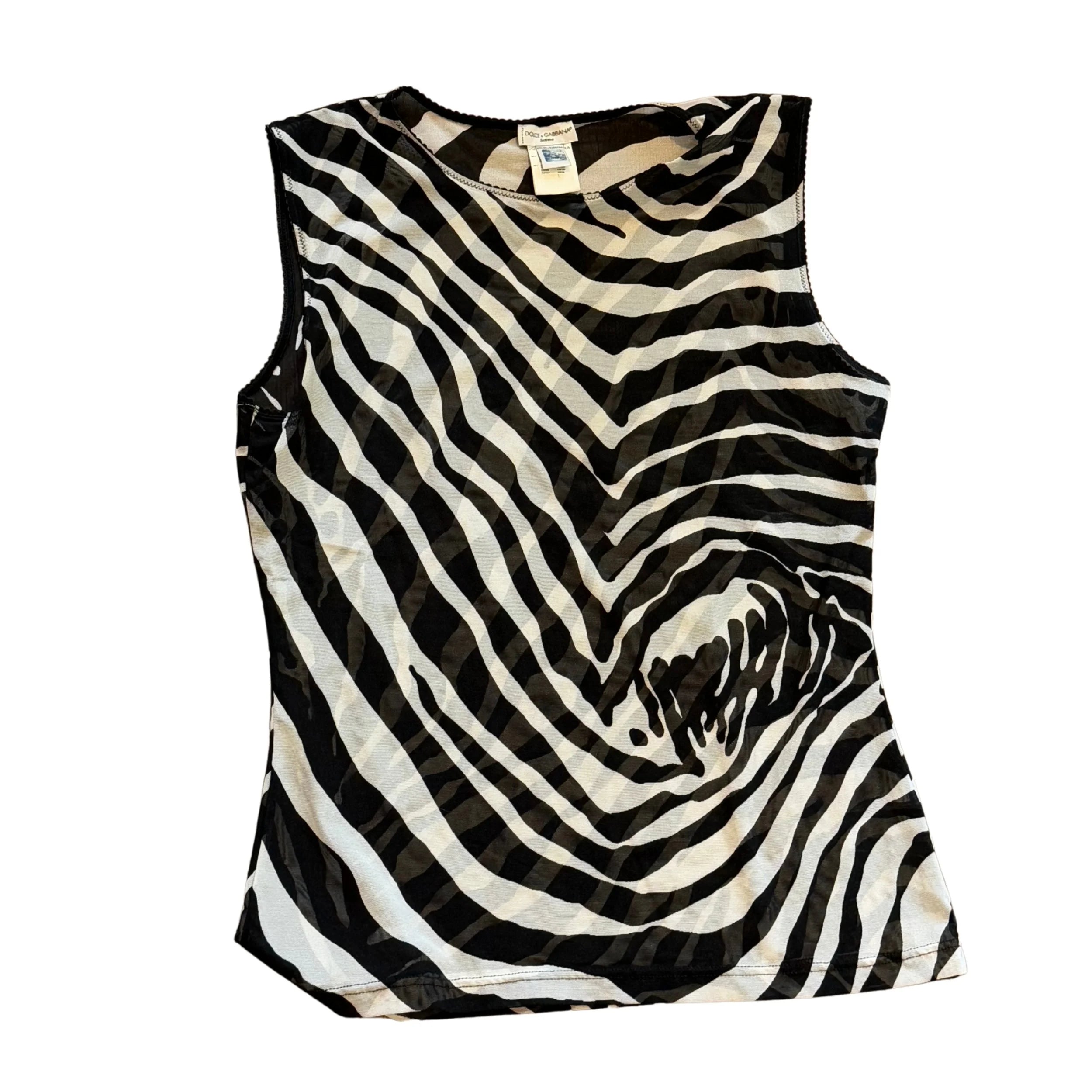 Dolce and Gabbana Intimates Zebra Top