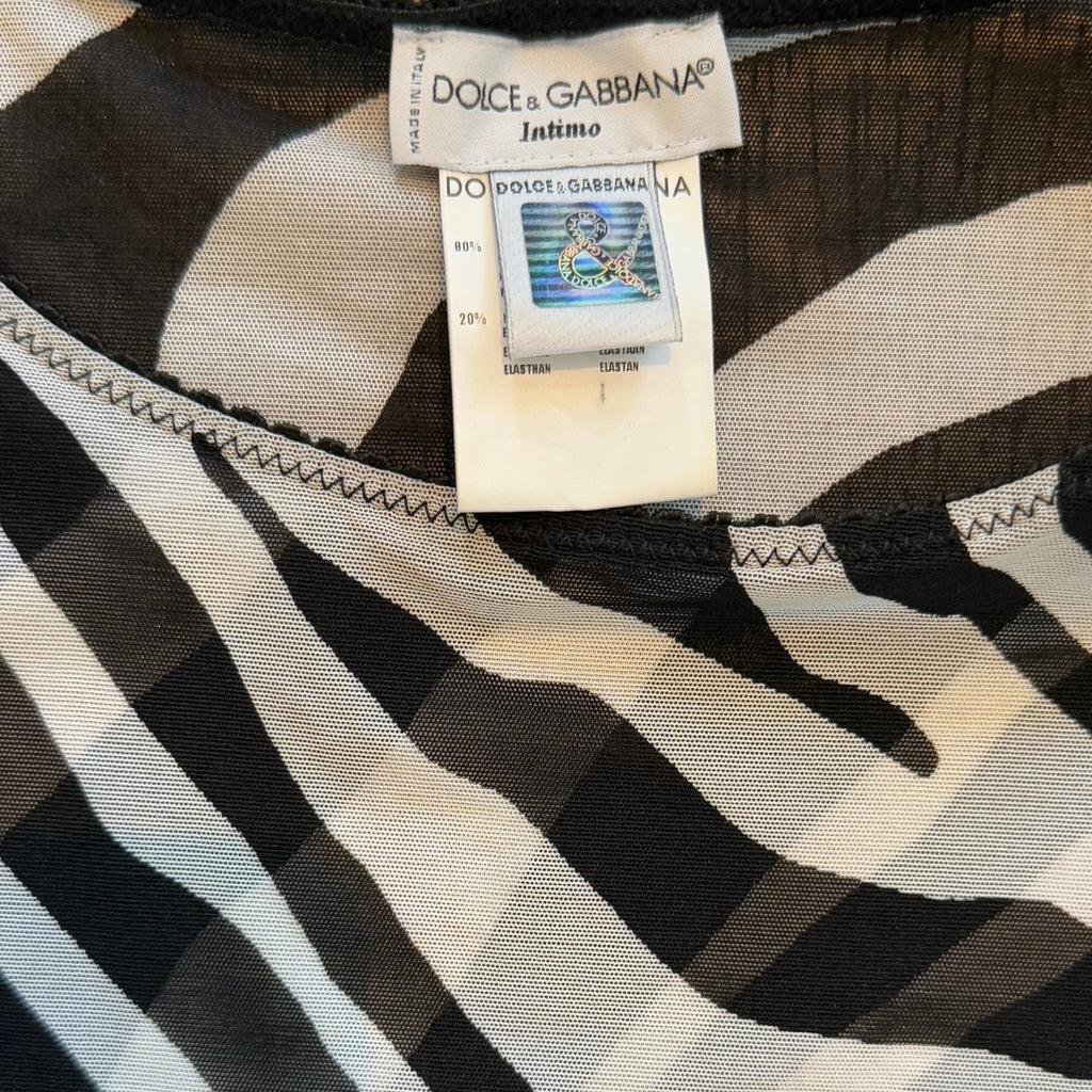 Dolce and Gabbana Intimates Zebra Top