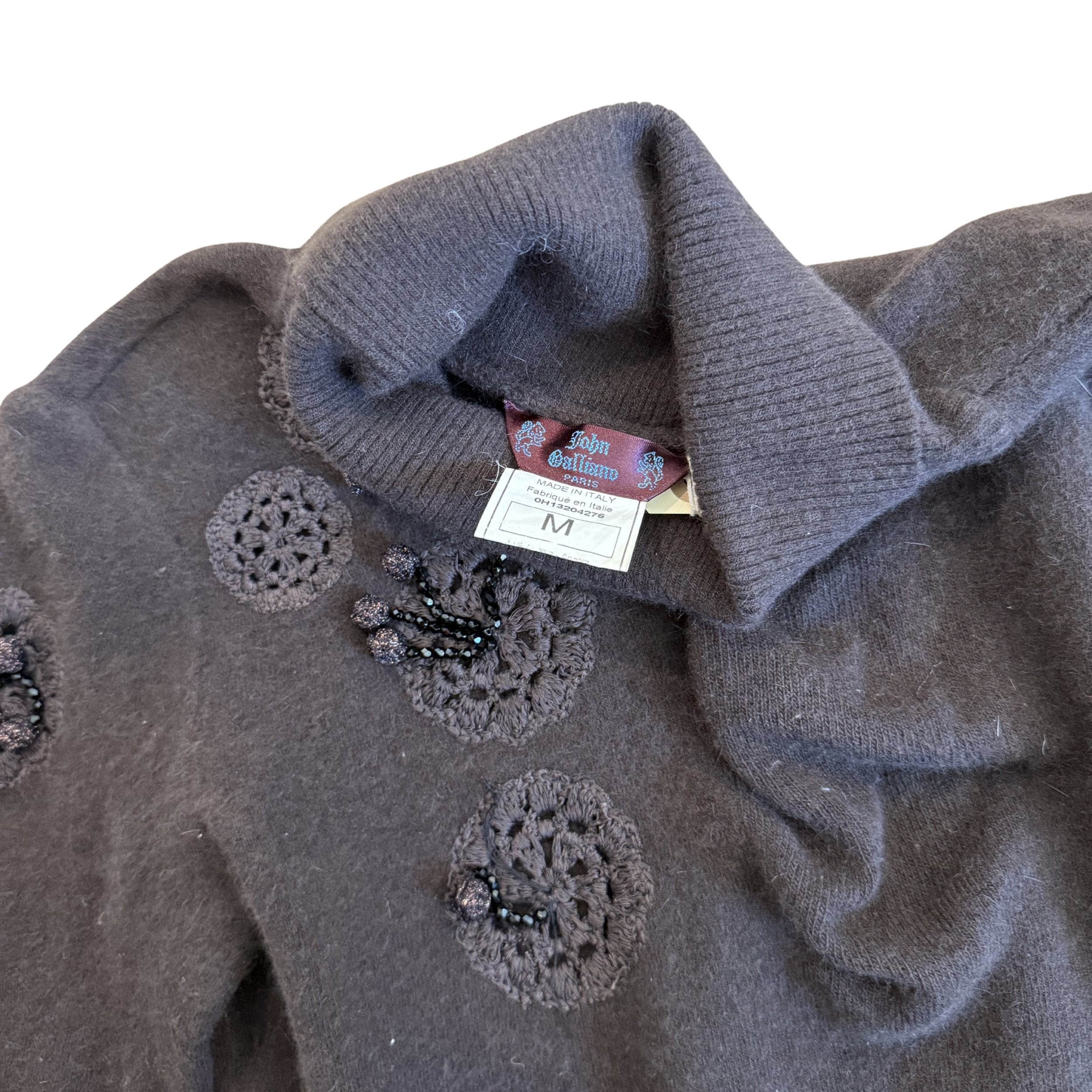 John Galliano Brown Turtle Neck