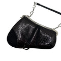 DIOR PYTHON MINI SADDLE CLUTCH