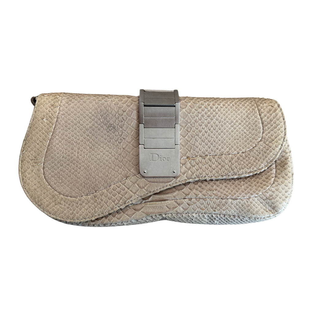 Dior Saddle Python Clutch