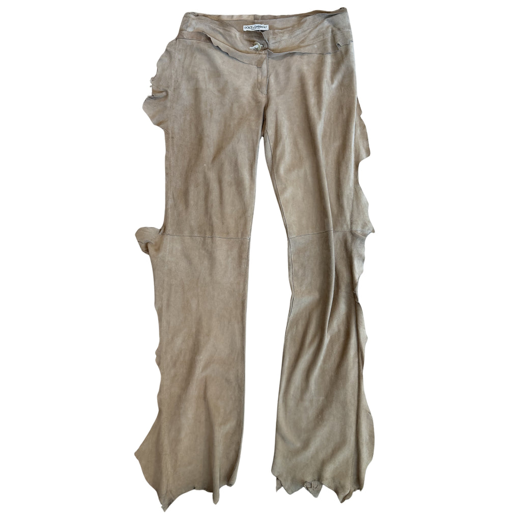 Dolce and Gabbana Brown Suede Pant