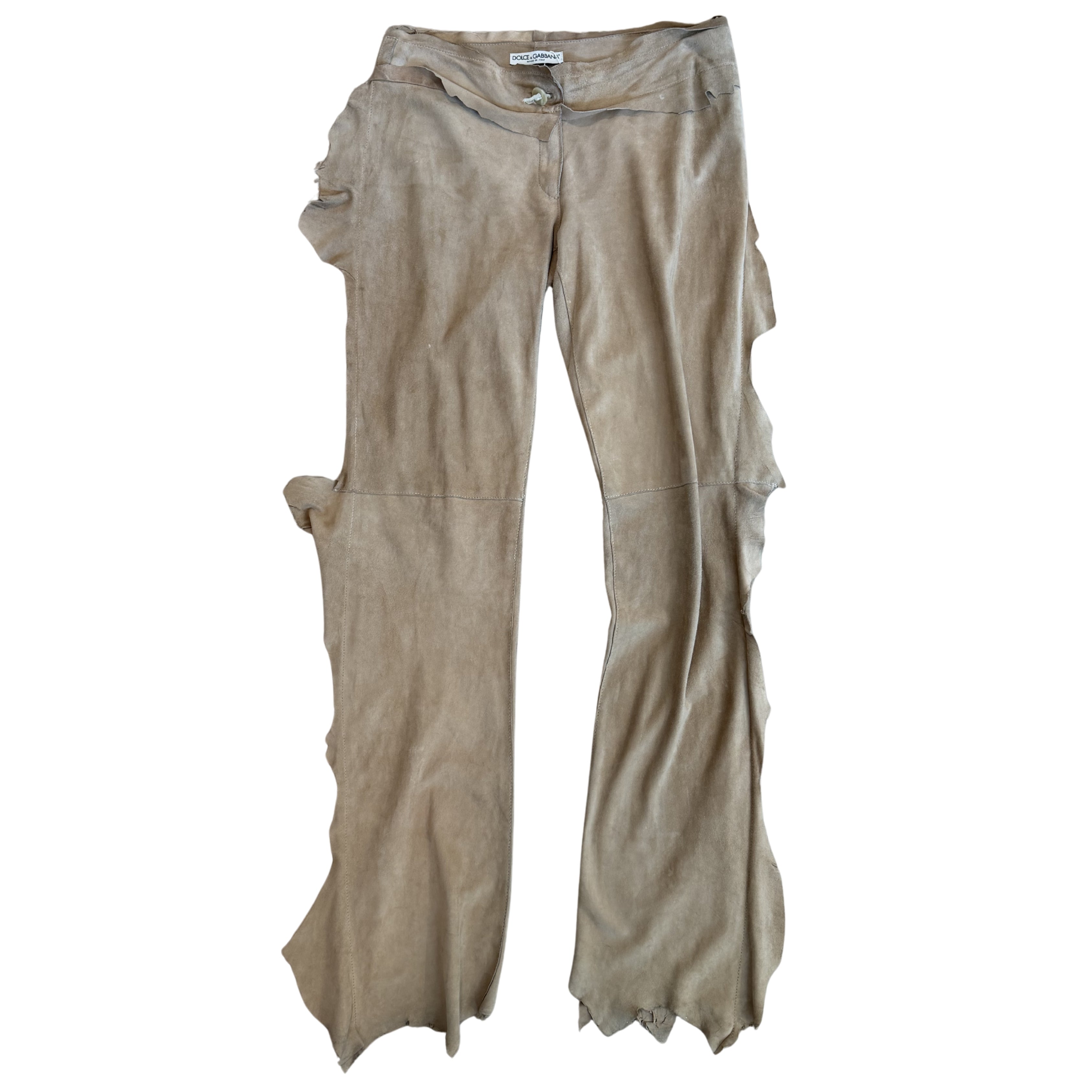 Dolce and Gabbana Brown Suede Pant
