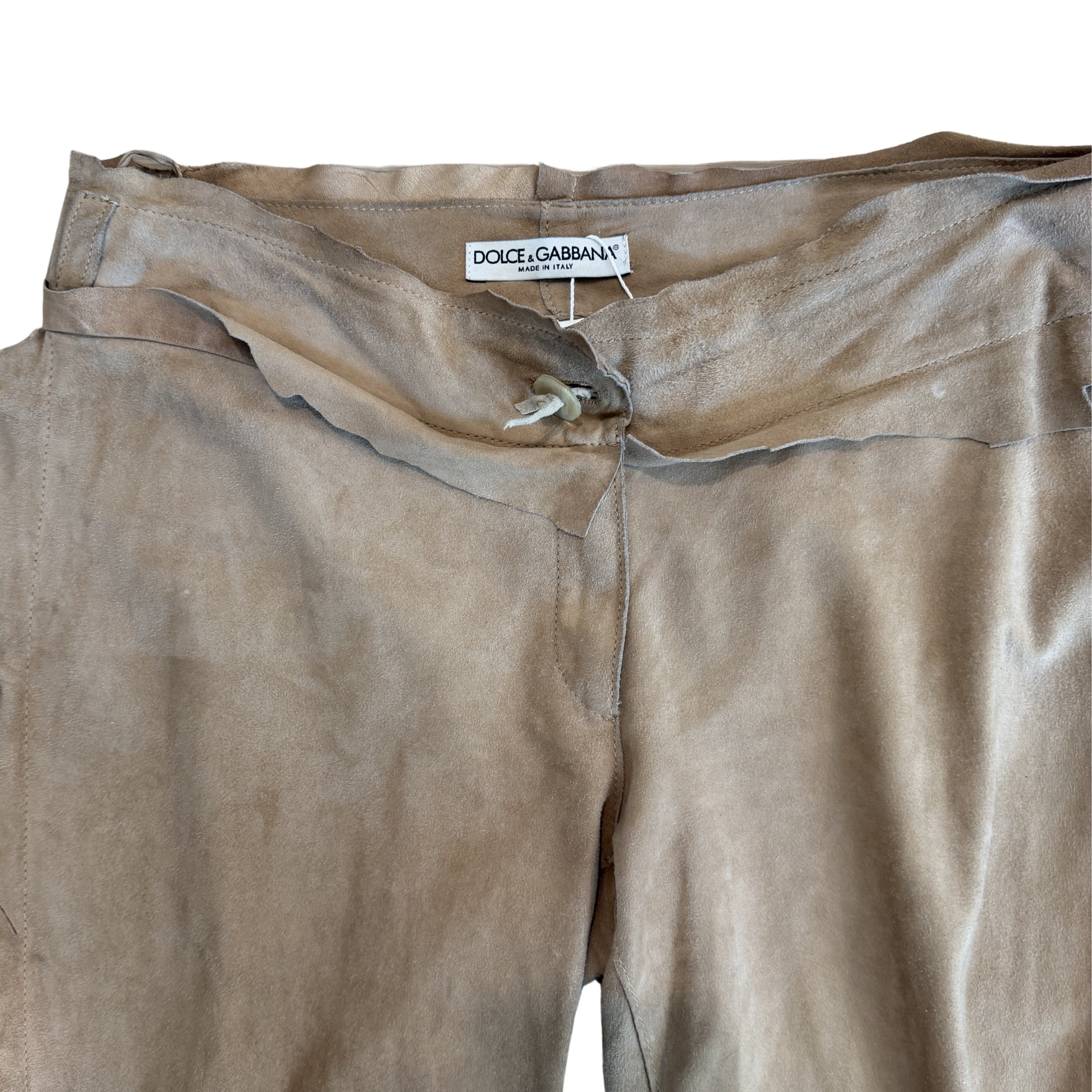 Dolce and Gabbana Brown Suede Pant