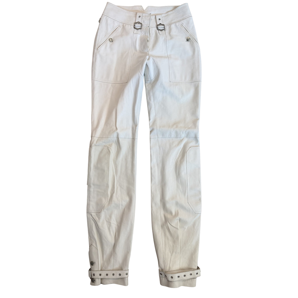 Dior White Leather Pants