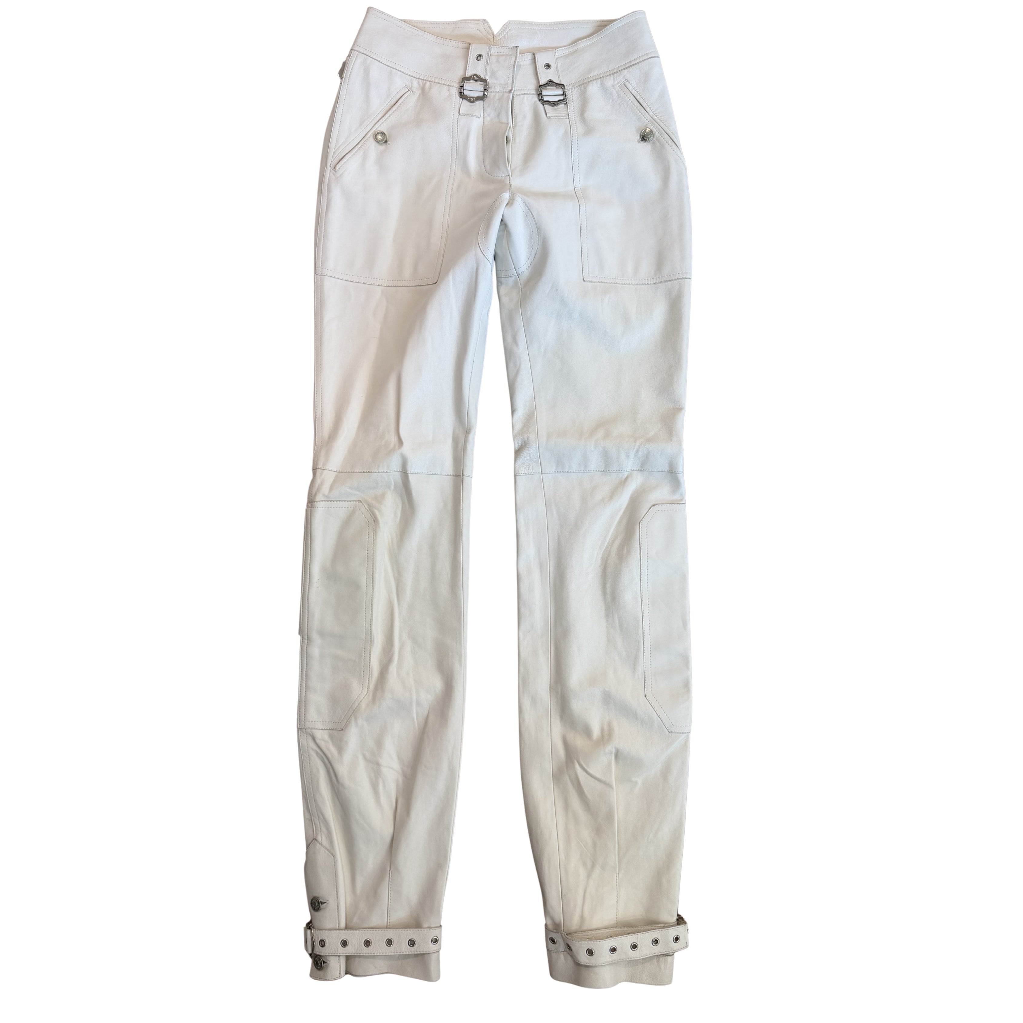 Dior White Leather Pants