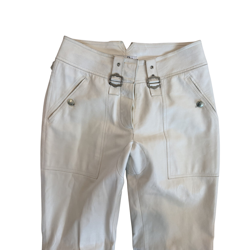 Dior White Leather Pants