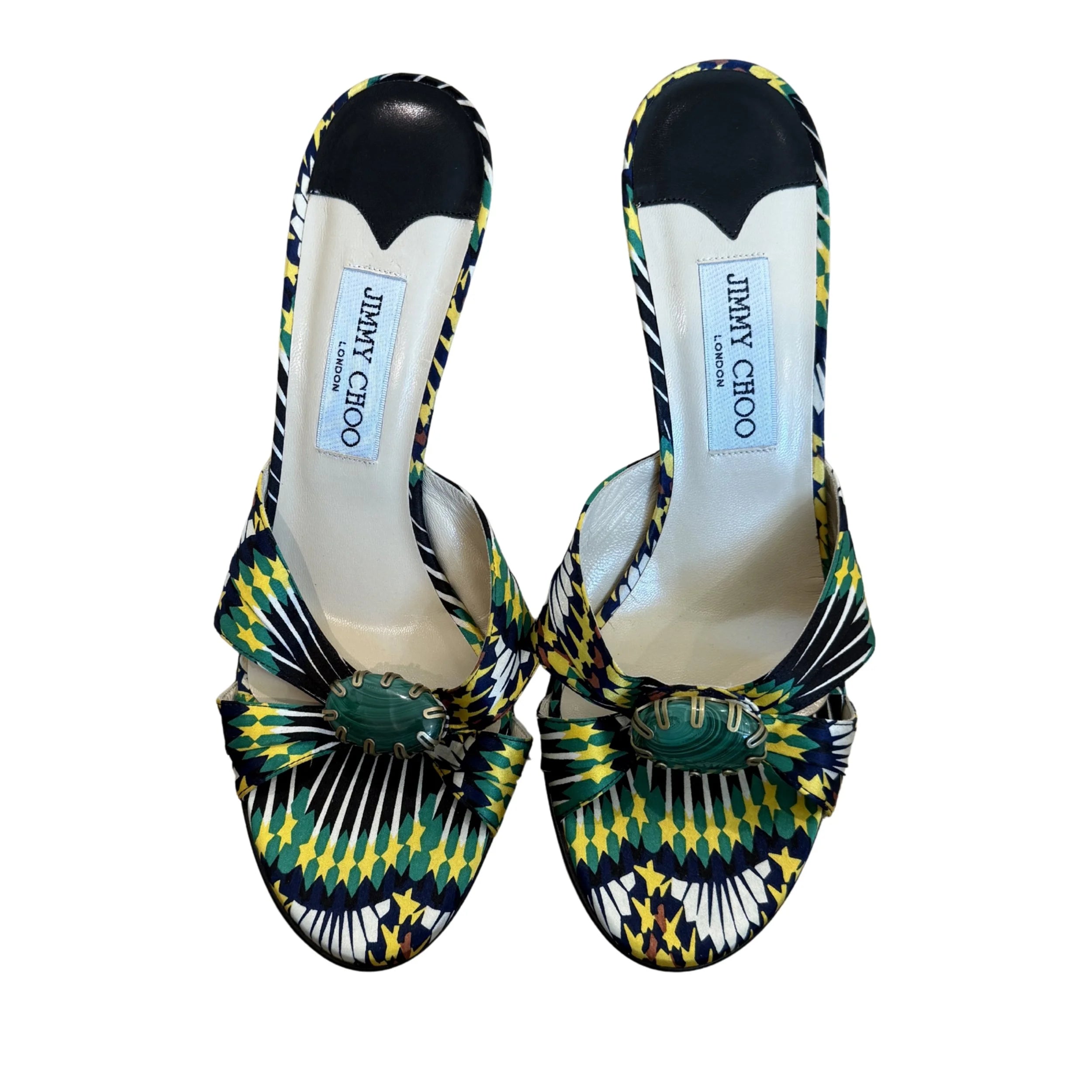 Jimmy Choo Patterned Satin Heels