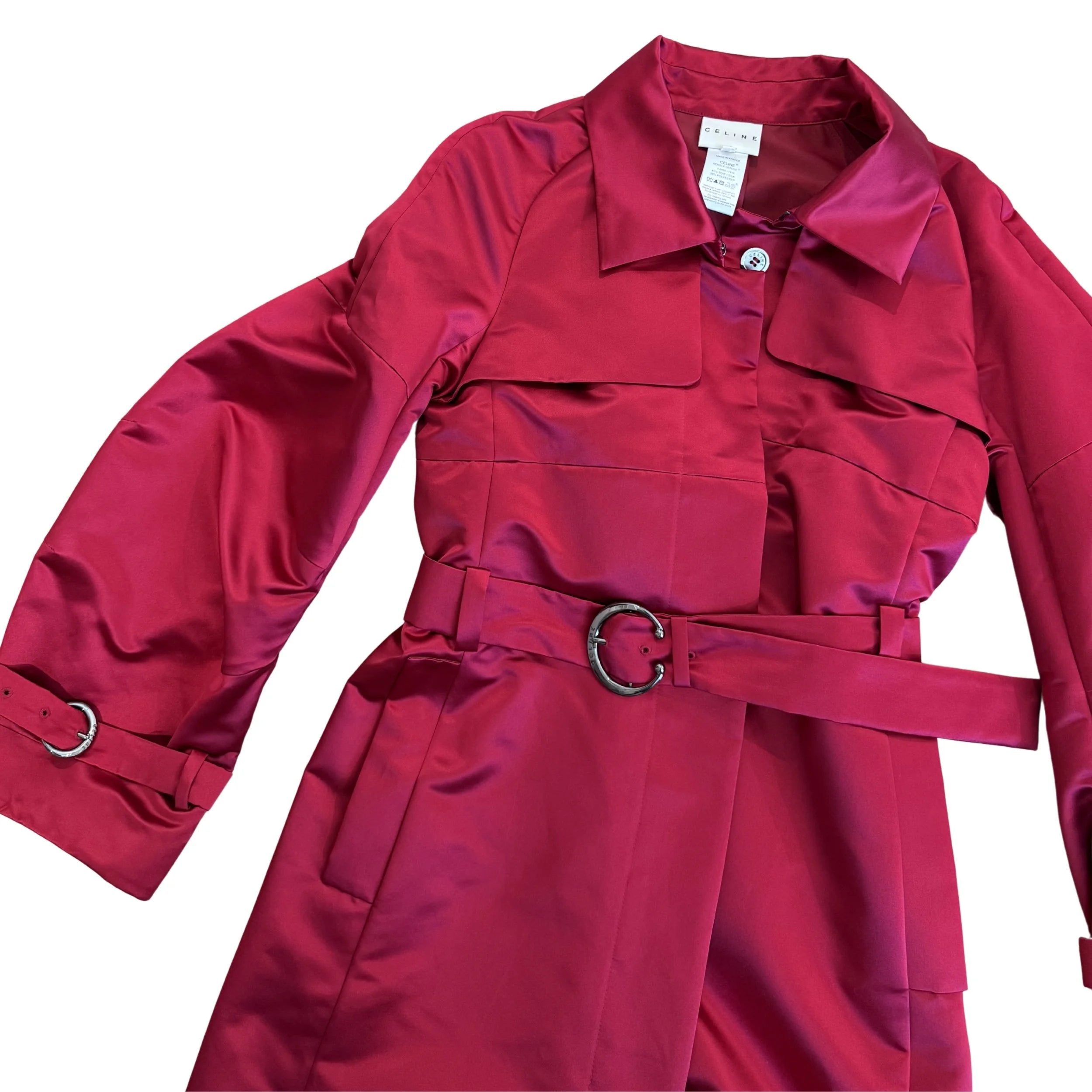 Celine 90's Red Trench Coat