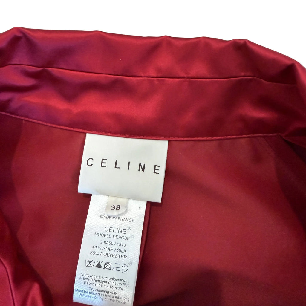 Celine 90's Red Trench Coat